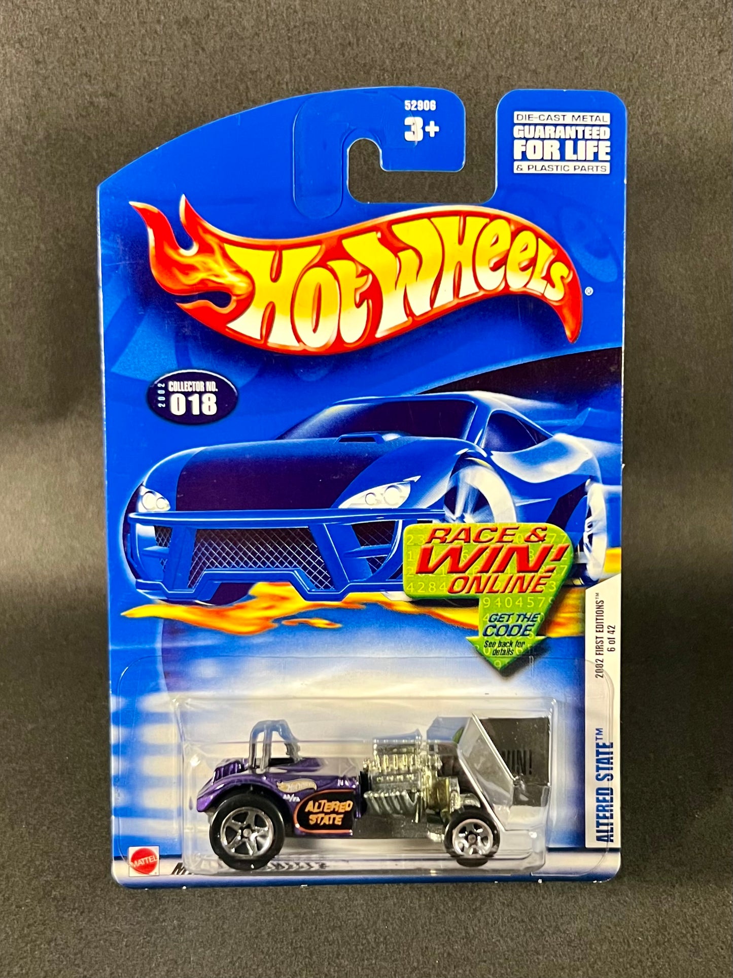 2001 Hot Wheels #018 2002 First Editions Altered State, Purple