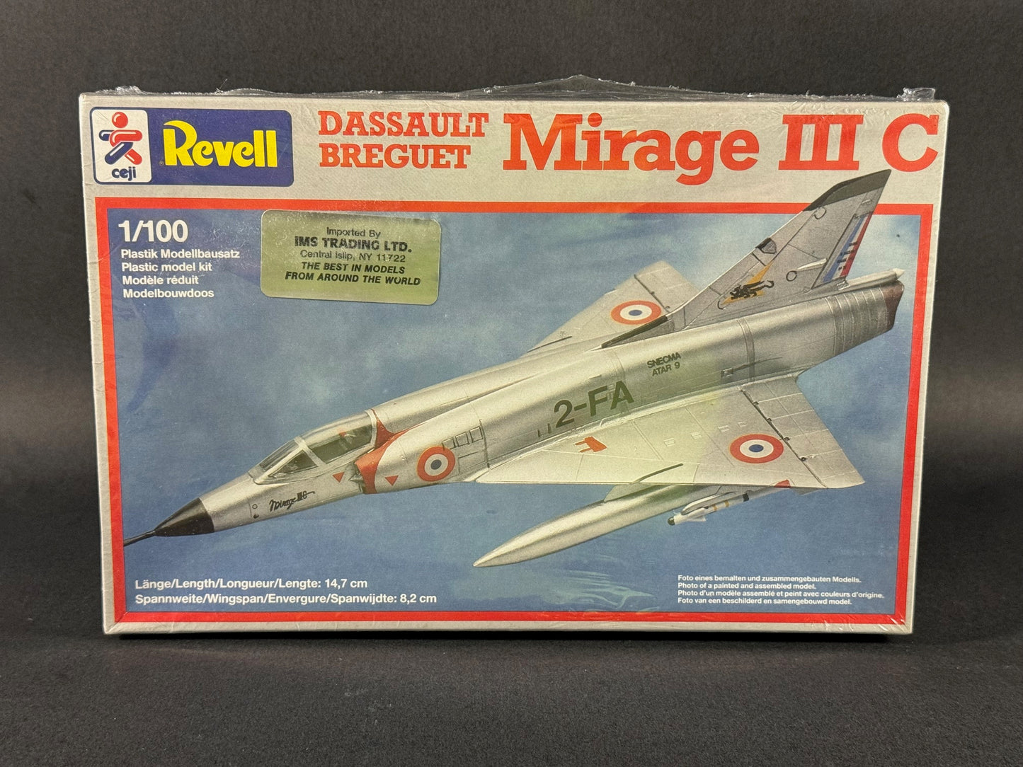 1984 Ceji Revell Model Kit 4016 1:100 Scale Dassault Breguet Mirage III C