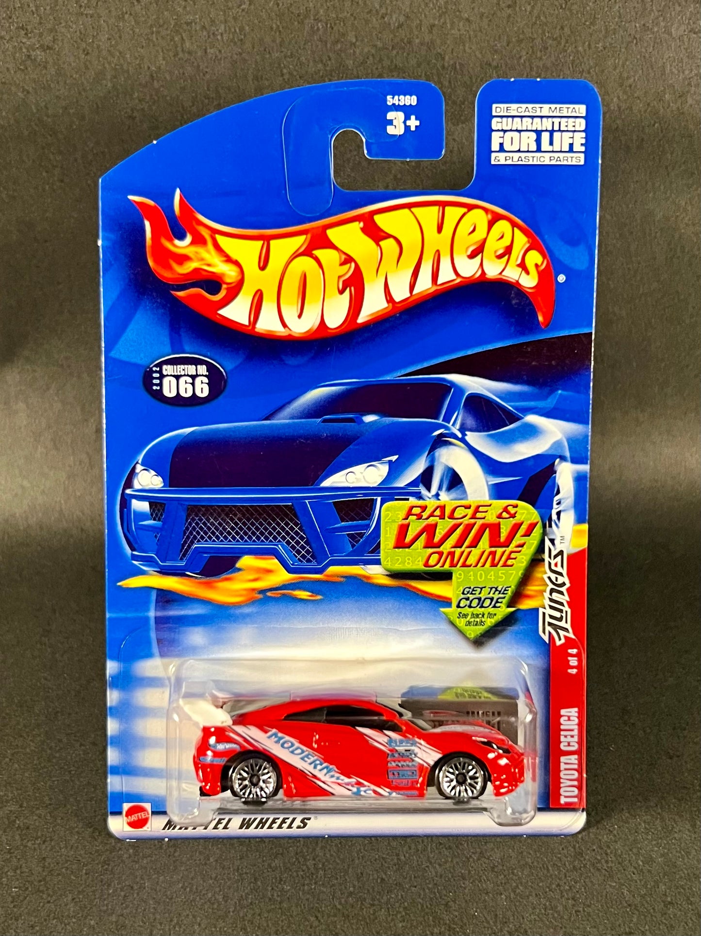 2001 Hot Wheels 2002 #066 Tuners Series Toyota Celica, Red
