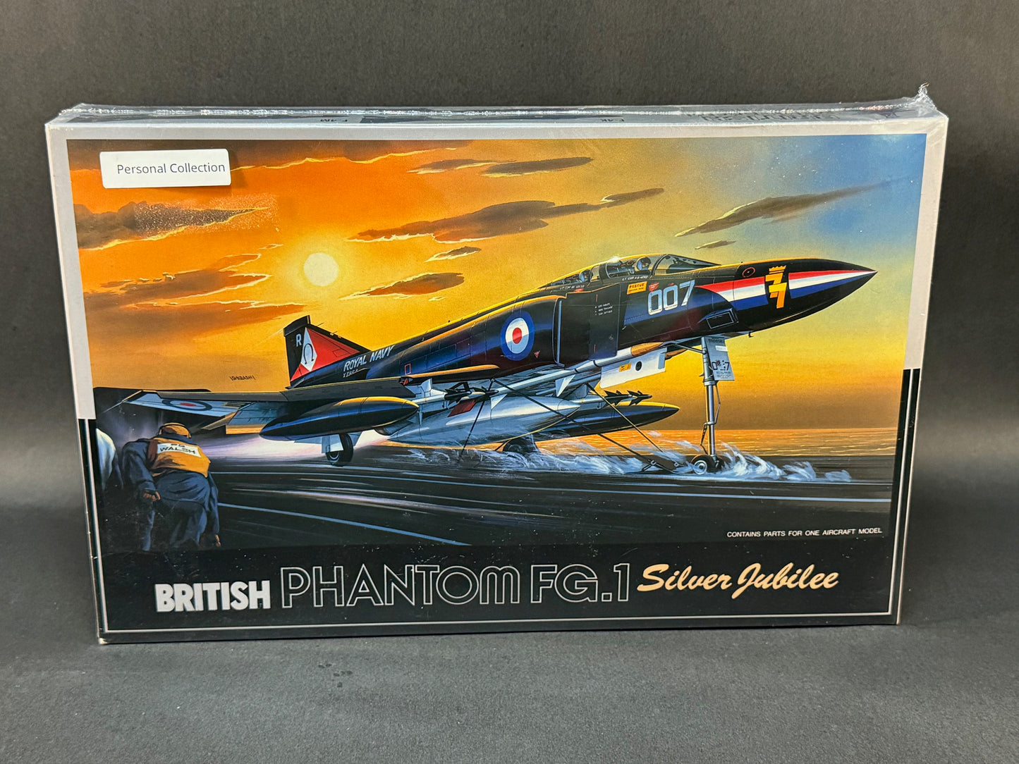 1987 Fujimi Model Kit H-6 1:72 Scale British Phantom FG.1 Silver Jubilee