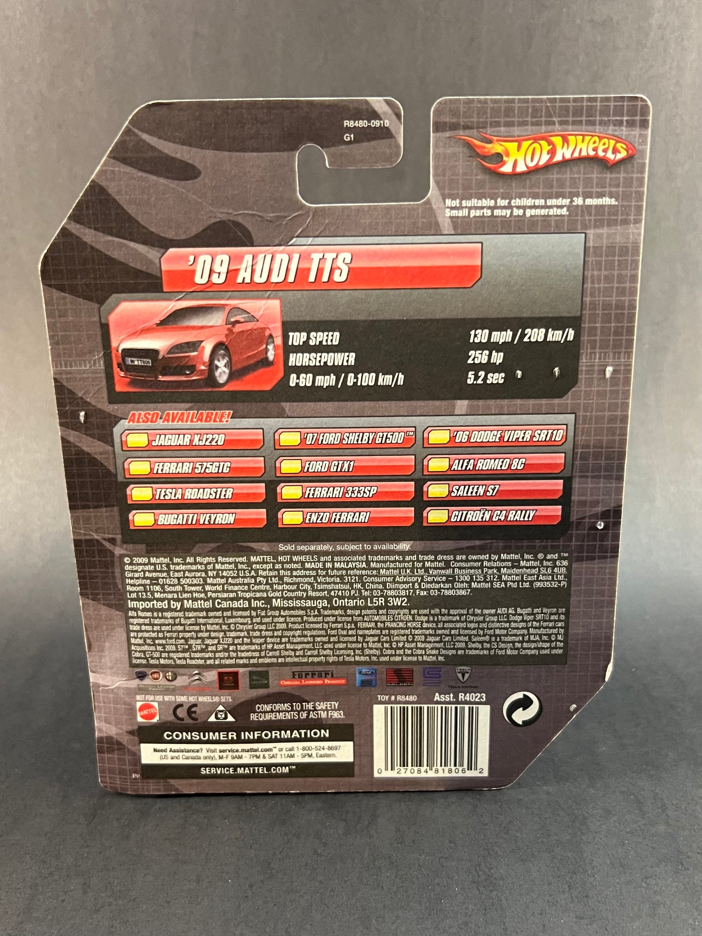 Hot Wheels 2009 Speed Machines '09 Audi TTS, Red