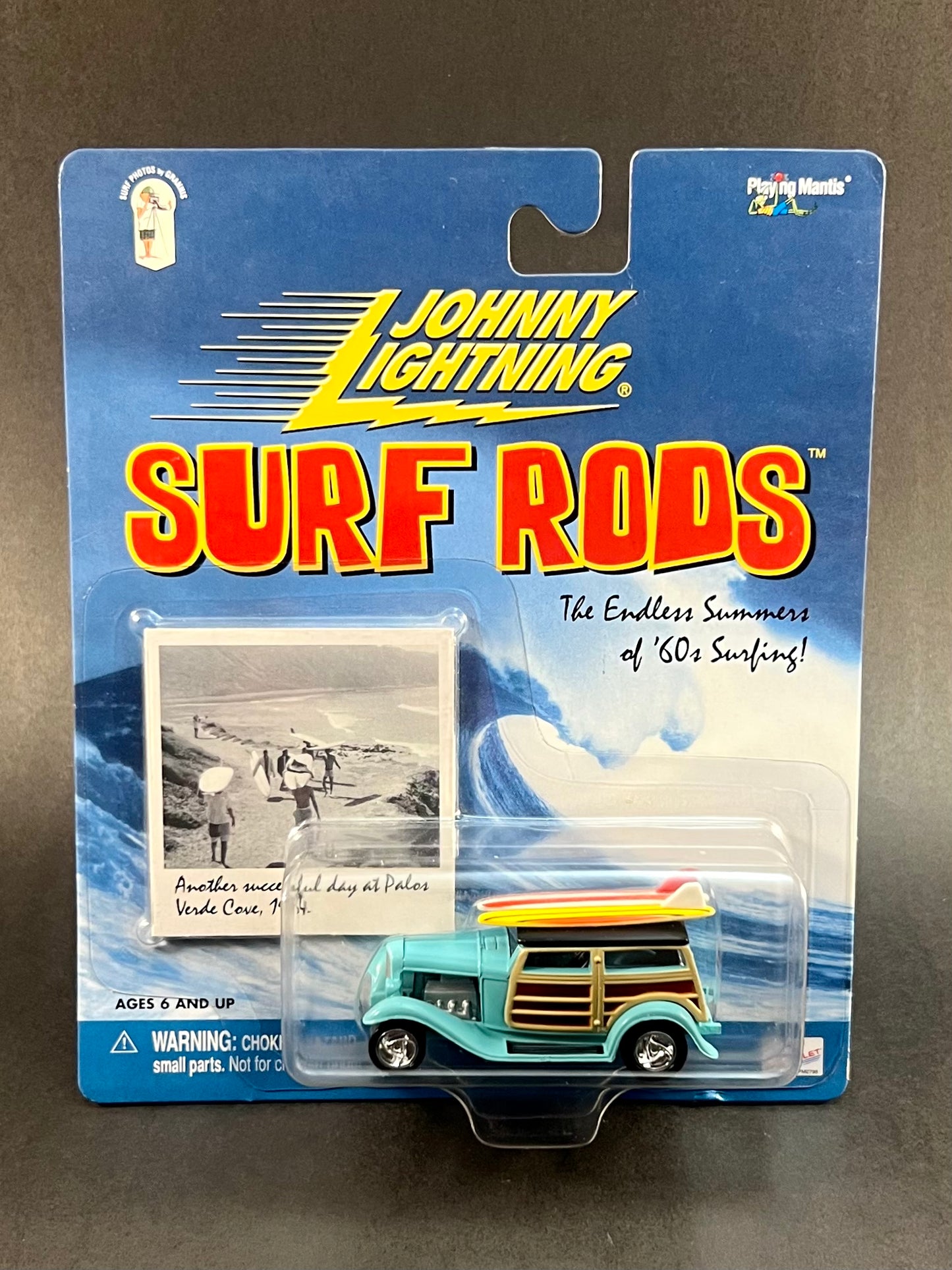 2000 Johnny Lightning Surf Rods Da Surf Woody, Teal