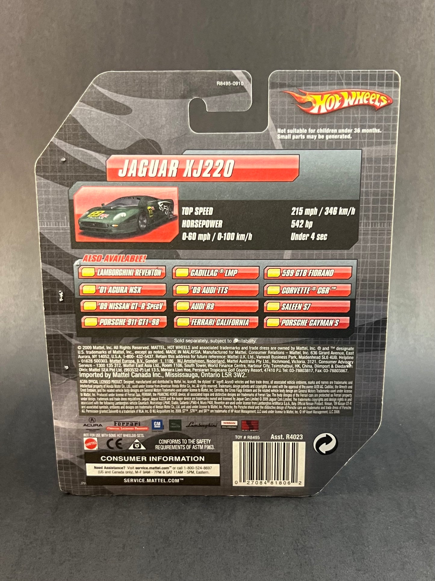 Hot Wheels 2009 Speed Machines Jaguar XJ220, Green