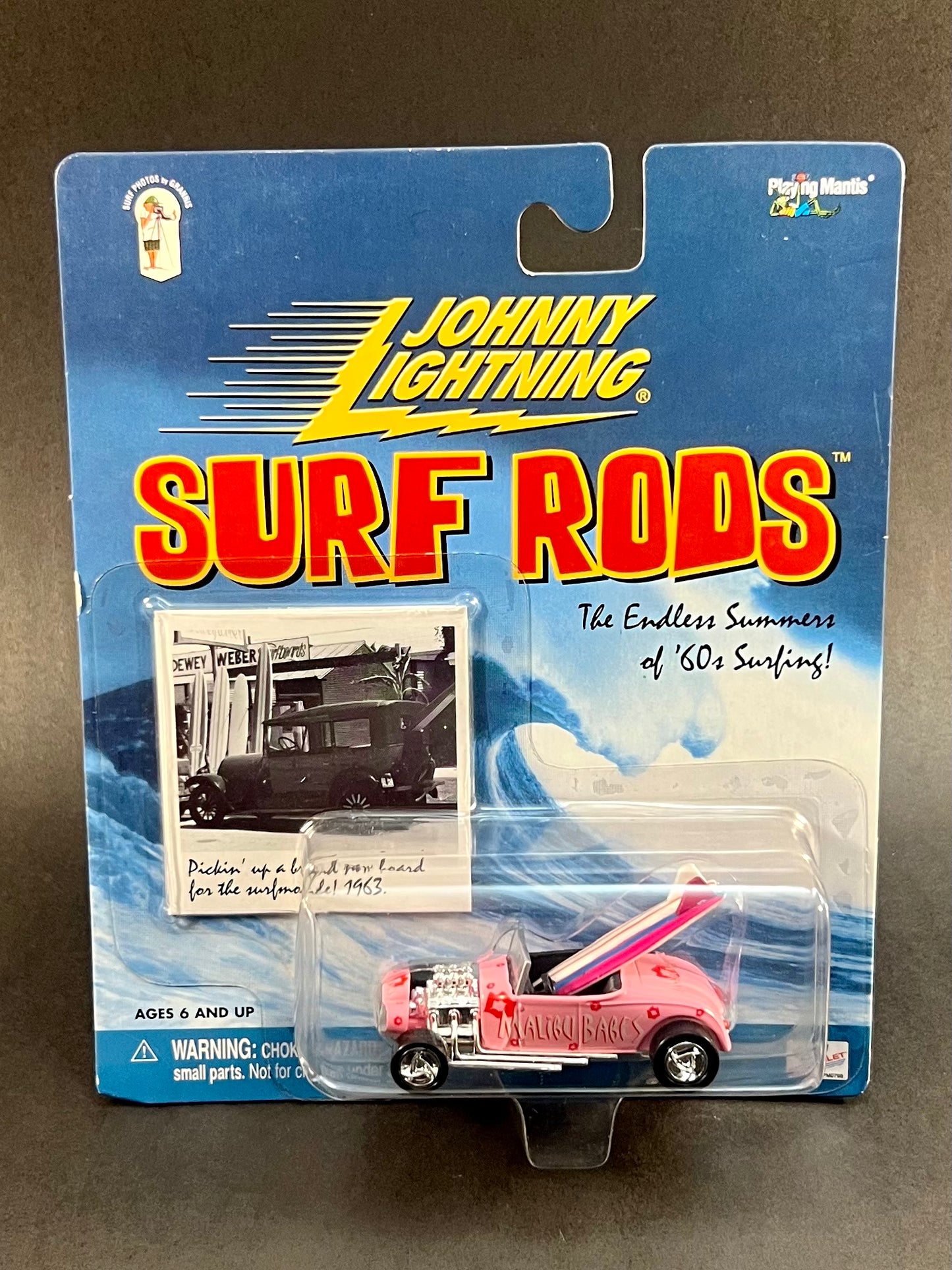 2000 Johnny Lightning Surf Rods Malibu Babes, Pink