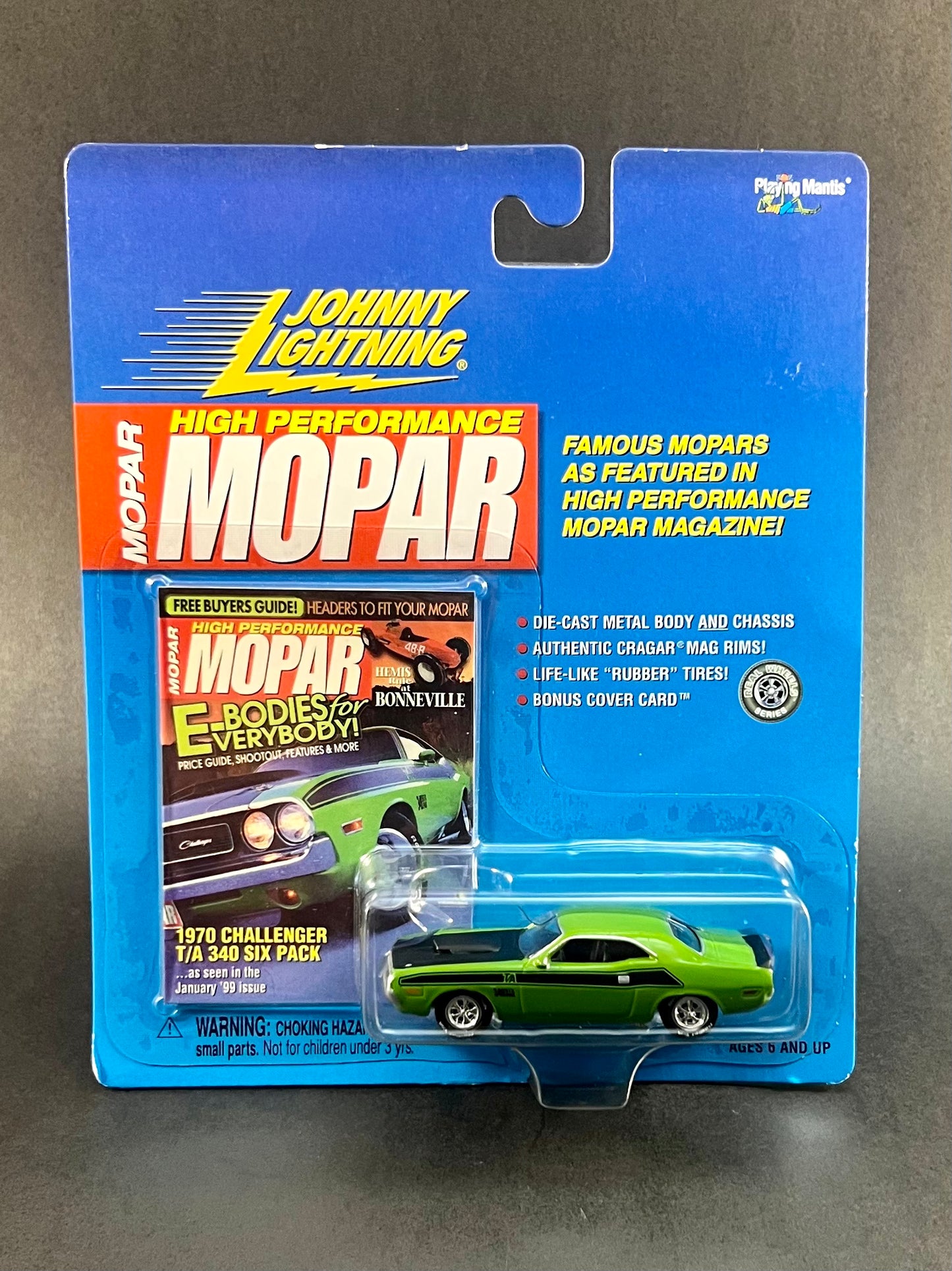 2000 Johnny Lightning High Performance Mopar 1970 Challenger T/A 340 Six Pack, Green