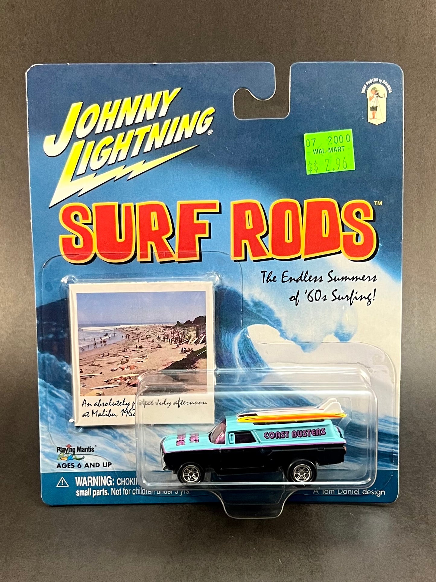 2000 Johnny Lightning Surf Rods Coast Busters, Teal and Black