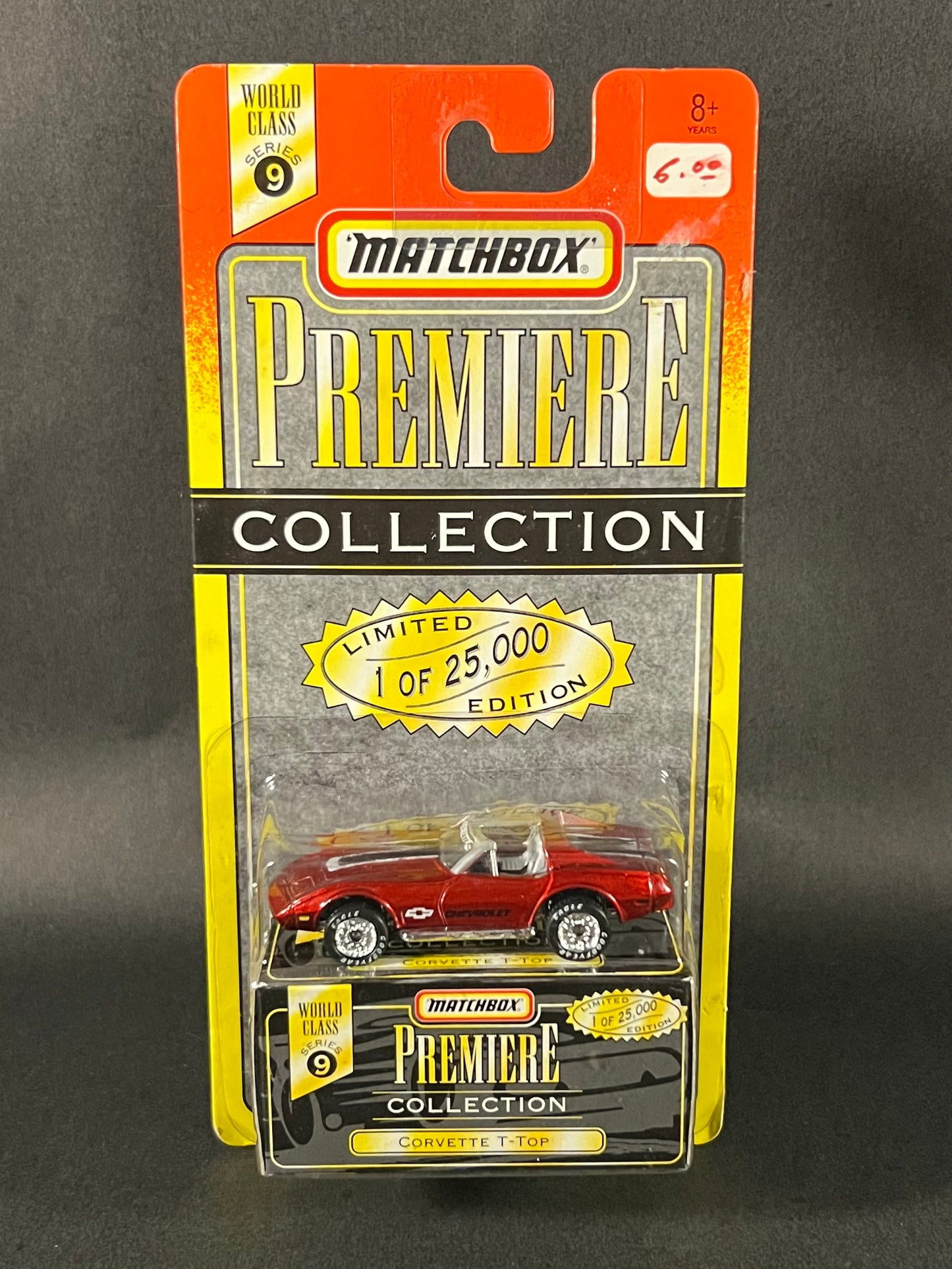 1996 Matchbox Premiere Collection World Class Series 9 Corvette T-Top, Red