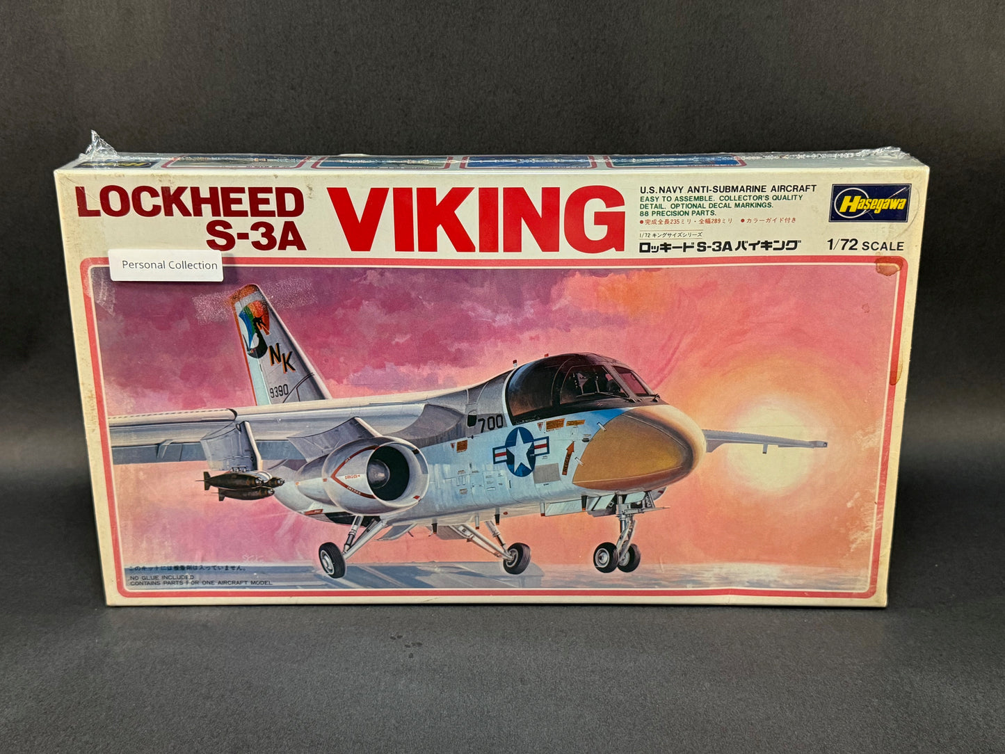 1978 Hasegawa Model Kit K13 1:72 Scale Lockheed S-3A Viking