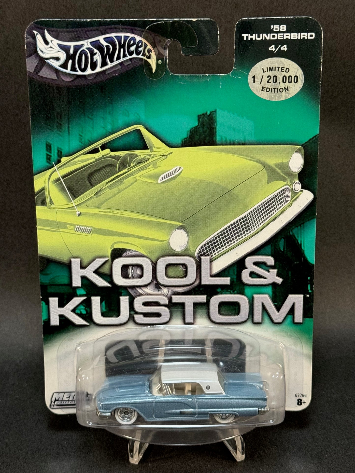2003 Hot Wheels Limited Edition Kool & Kustom #4 '58 Thunderbird, Blue and White