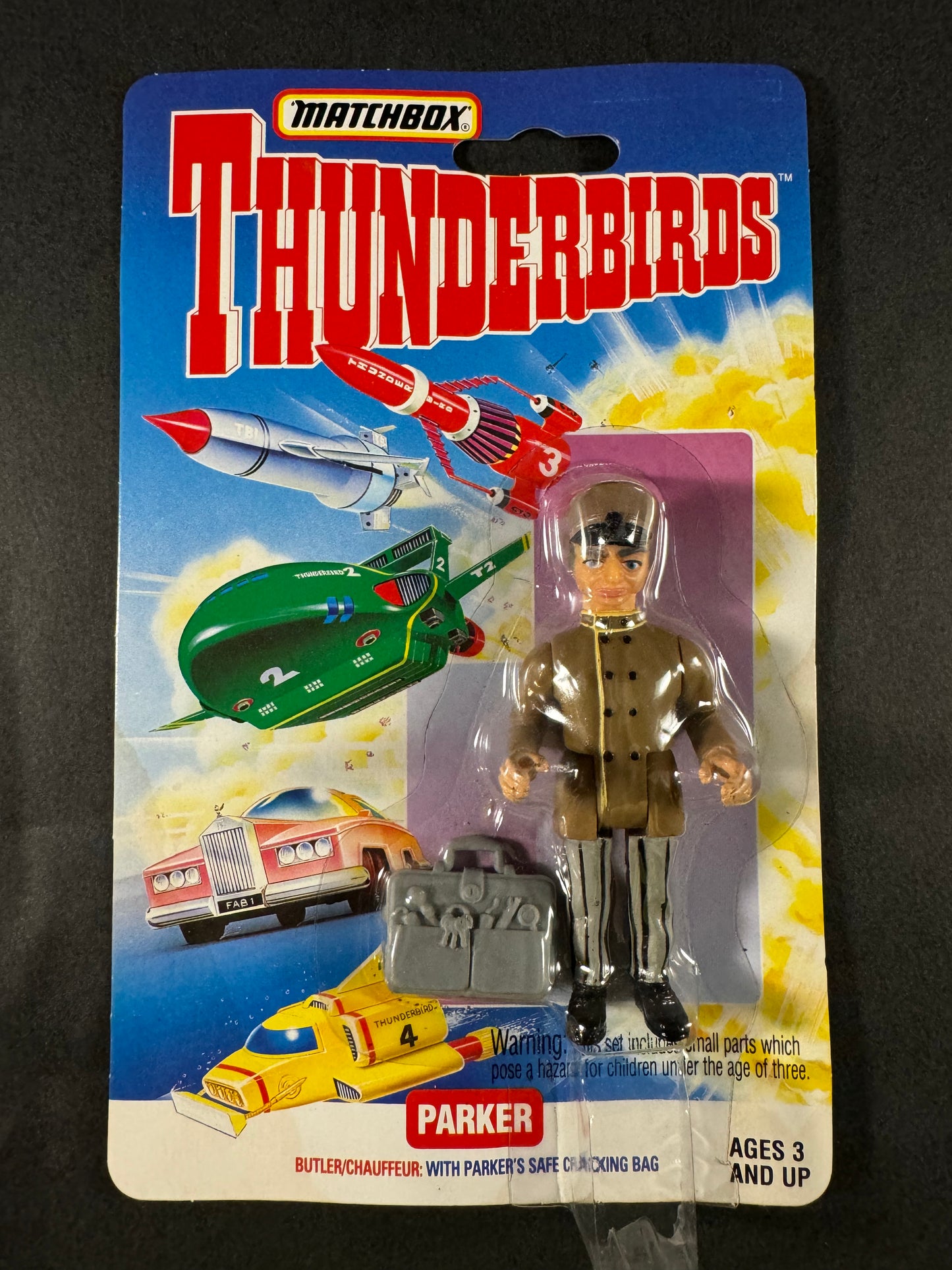 Matchbox THUNDERBIRDS- Butler/Chauffeur Parker With Safe-Cracking Bag