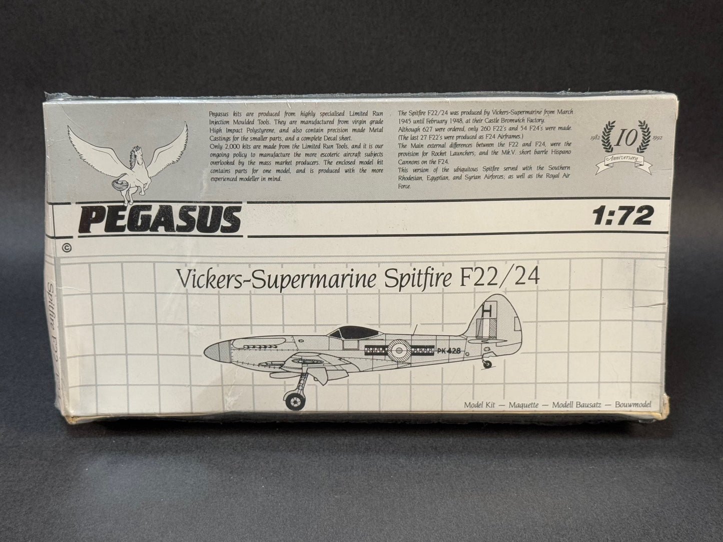 Pegasus Model Kit 1020 1:72 Scale Vickers-Supermarine Spitfire F22/24