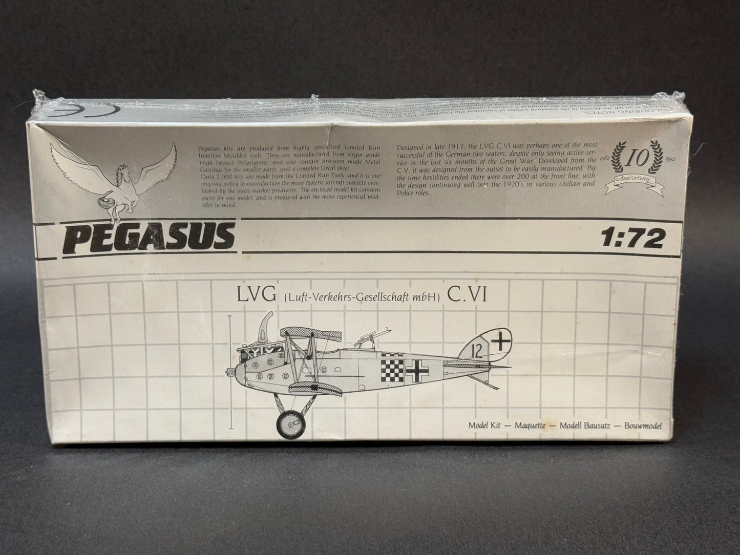 1992 Pegasus Model Kit 3006 1:72 Scale LVG C. VI
