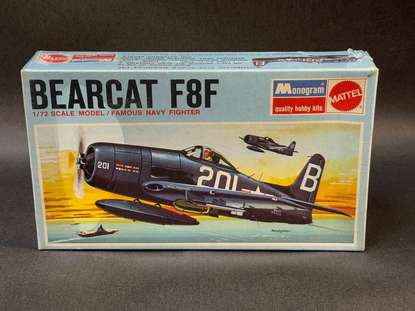 1970 Monogram Model Kit 6789 1:72 Scale Bearcat F8F Famous Navy Fighter