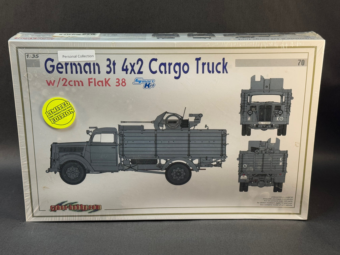 2011 Cyber Hobby Model Kit 6680 1:35 Scale German 3t 4x2 Cargo Truck w/2cm Flak 38