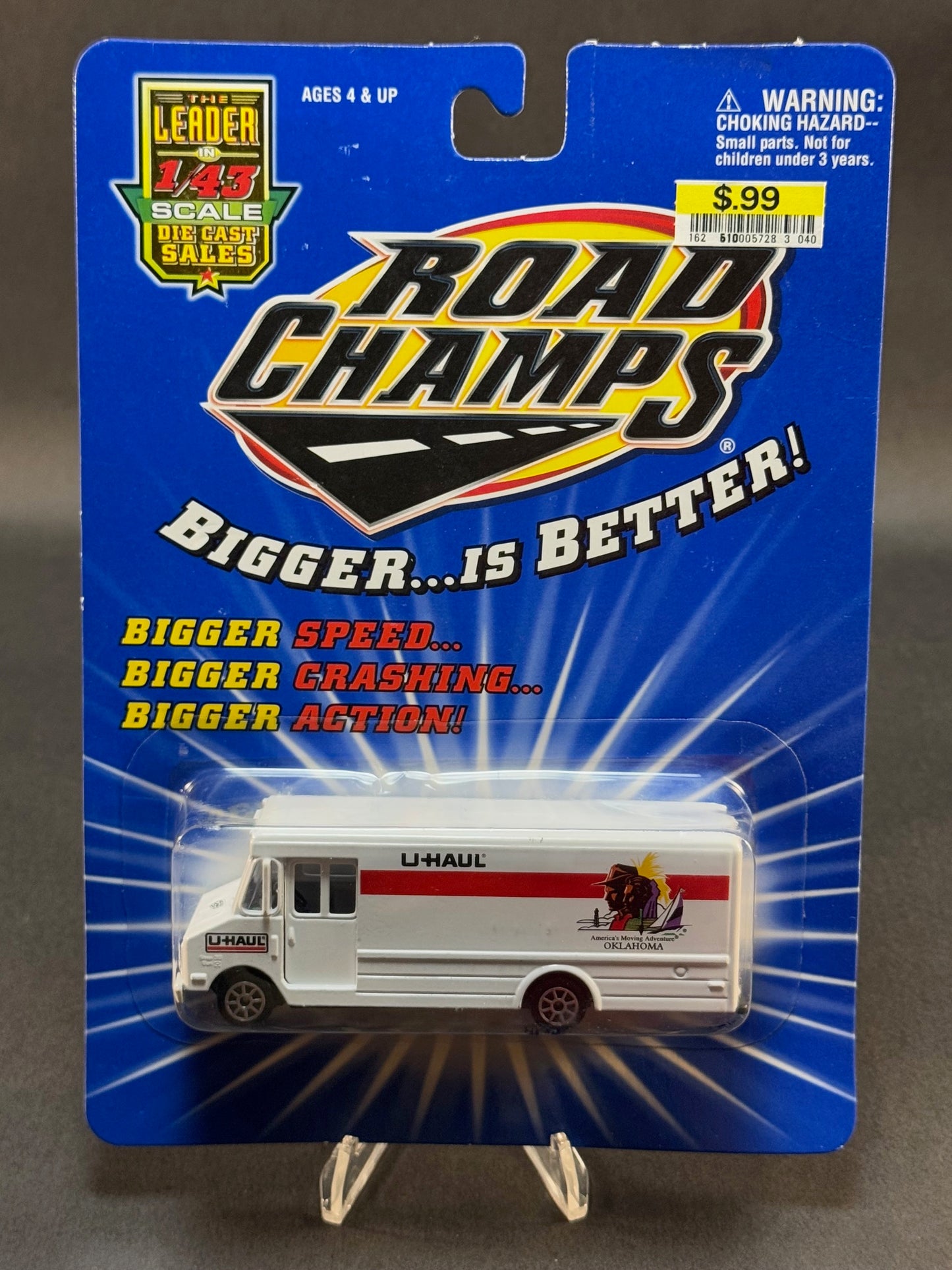 1999 Road Champs 1:43 U-Haul Truck, White