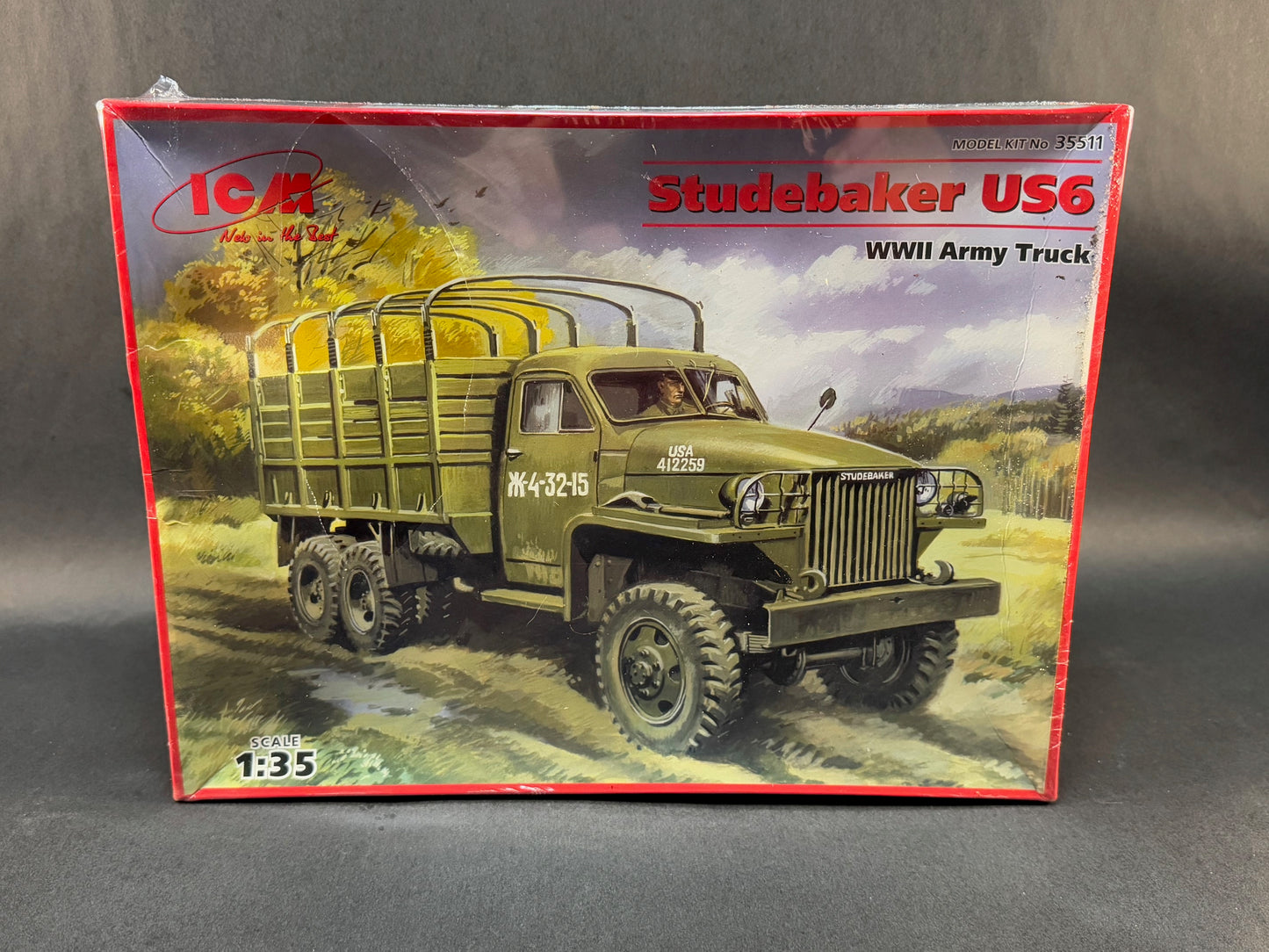 ICM Model Kit 35511 1:35 Scale Studebaker US6 WWII Army Truck