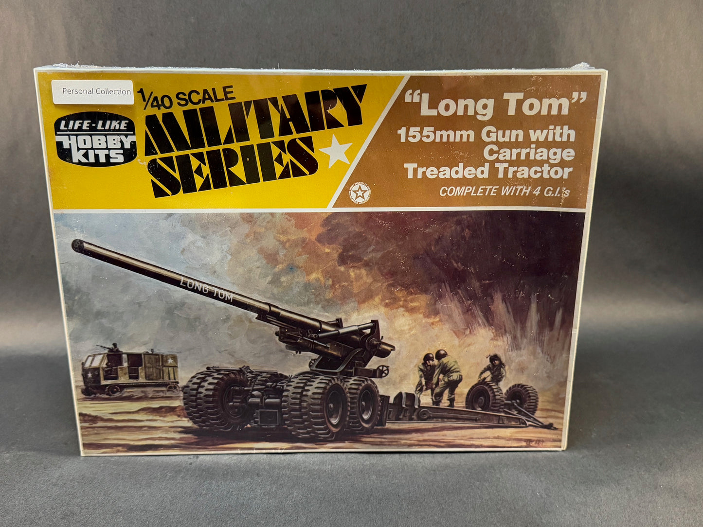 Life-Like Hobby Kits H-660 1:40 Scale "Long Tom" 155mm Gun with Carriage Treaded Tractor