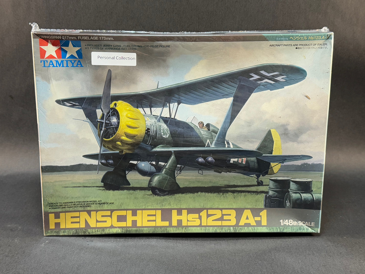 2010 Tamiya Model Kit 89647 1:48 Scale Henschel Hs123 A-1