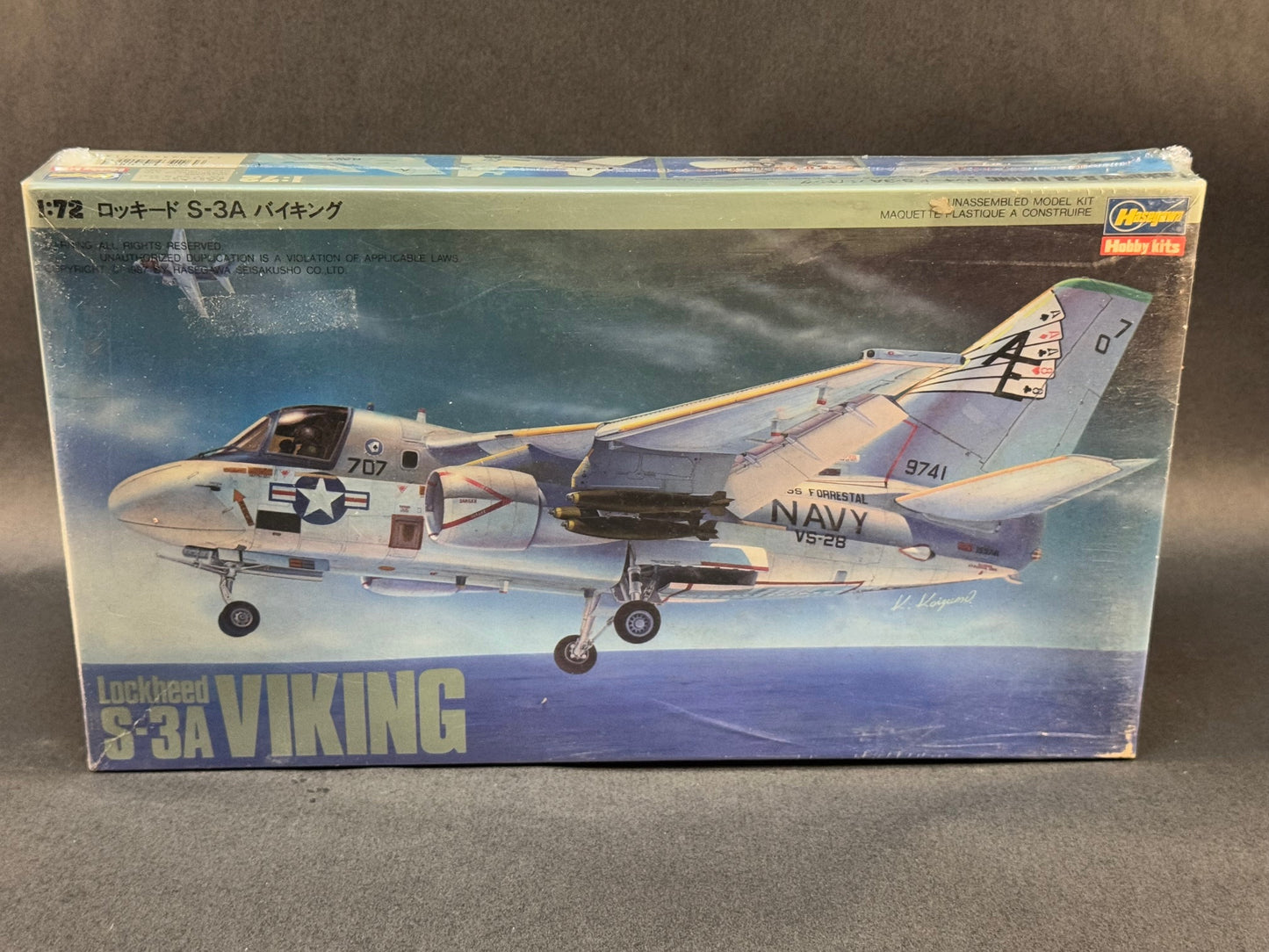 1987 Hasegawa Model Kit K13 1:72 Scale Lockheed S-3A Viking