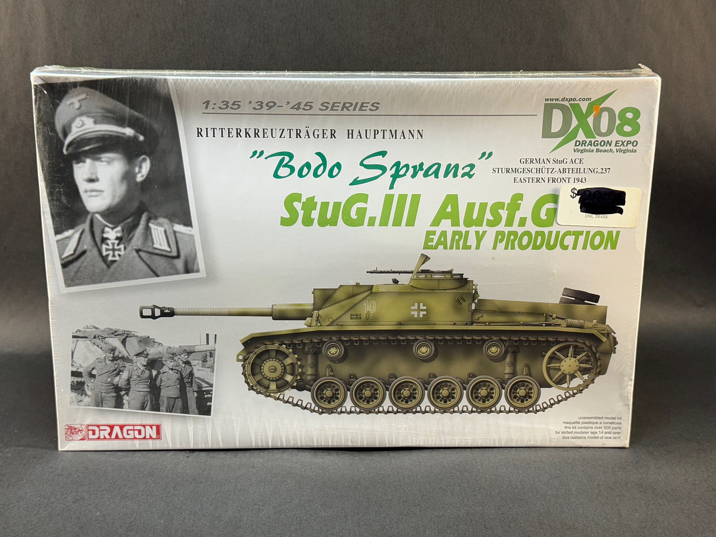 2008 Dragon Models Kit 6488 1:35 Scale "Bodo Spranz" StuG. III Ausf. G Early Production