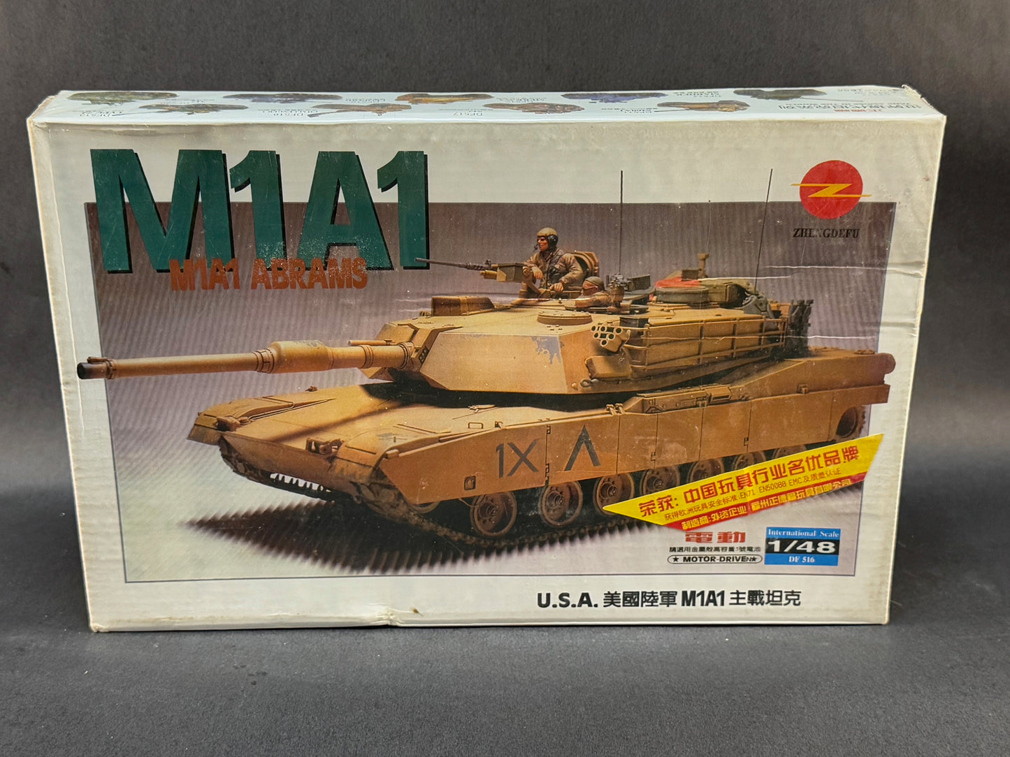1991 Zhengdefu Model Kit DF516 1:48 Scale M1A1 Abrams