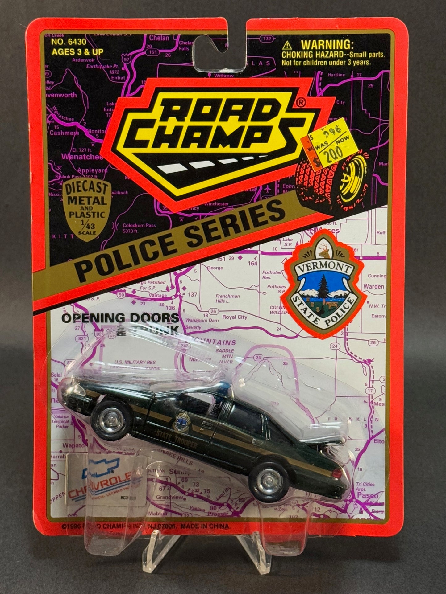 1996 Road Champs State Police Collector's Series Vermont State Police, Green