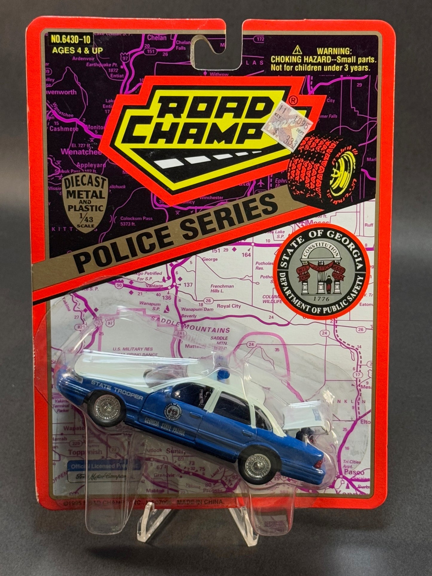 1995 Road Champs State Police Collector's Series Georgia State Patrol, Blue and White
