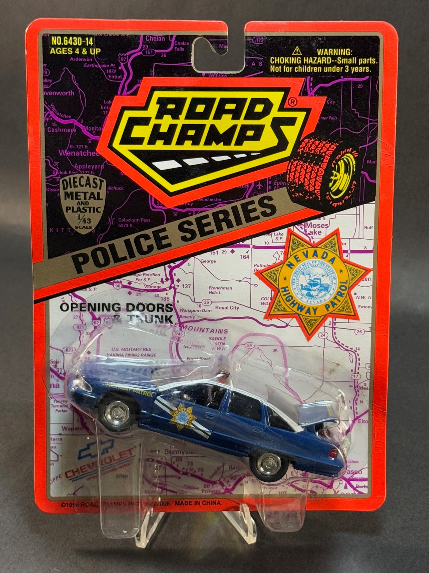 1996 Road Champs State Police Collector's Series Nevada Highway Patrol, Blue and Silver