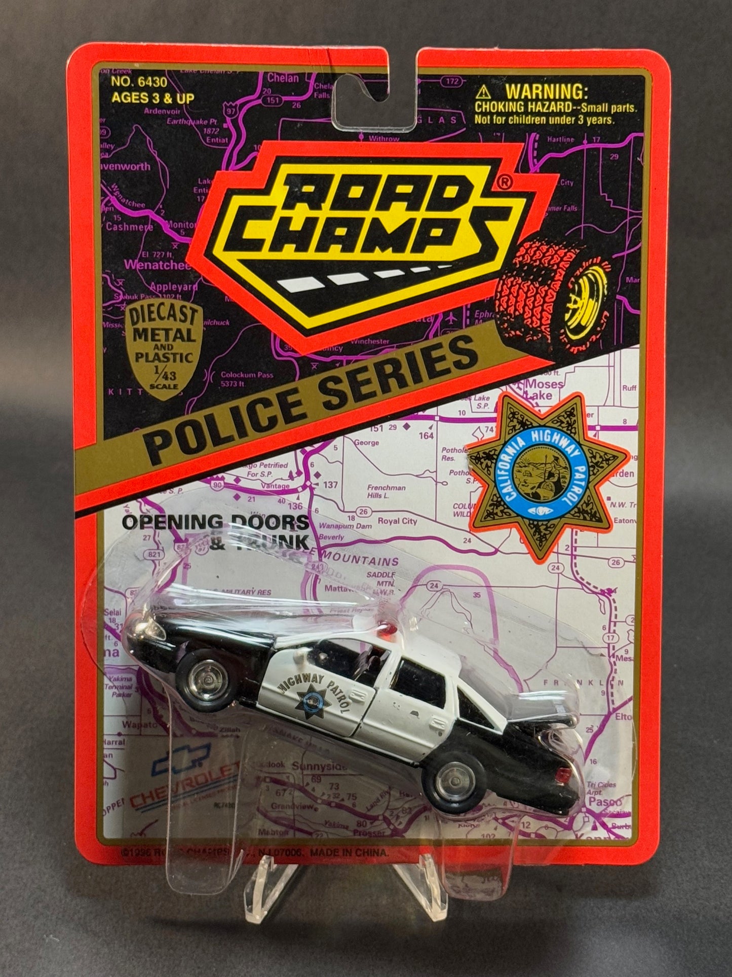 1996 Road Champs State Police Collector's Series California Highway Patrol, Black and White