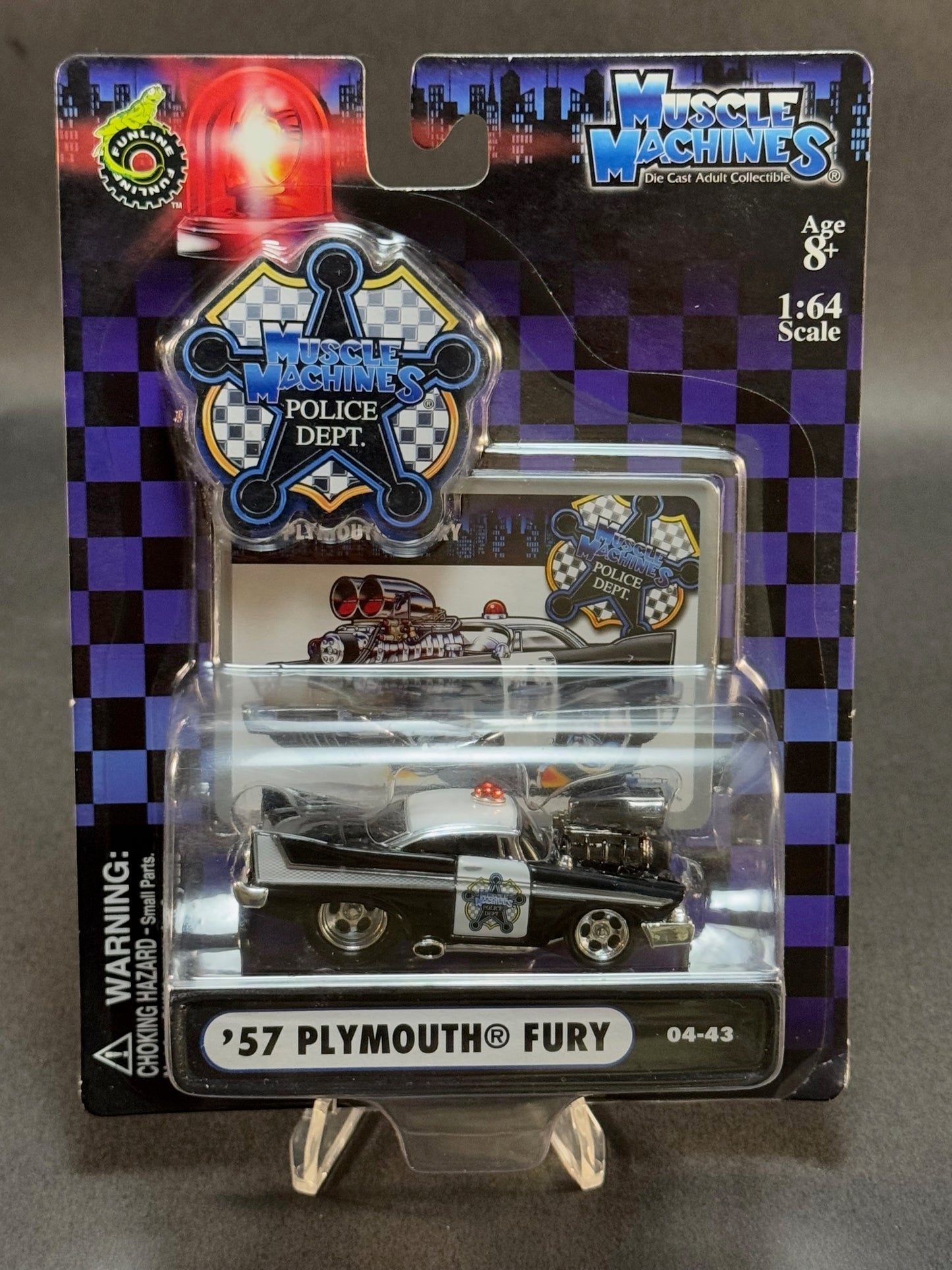 2004 Muscle Machines Police Dept. 04-43 '57 Plymouth Fury, Black and White