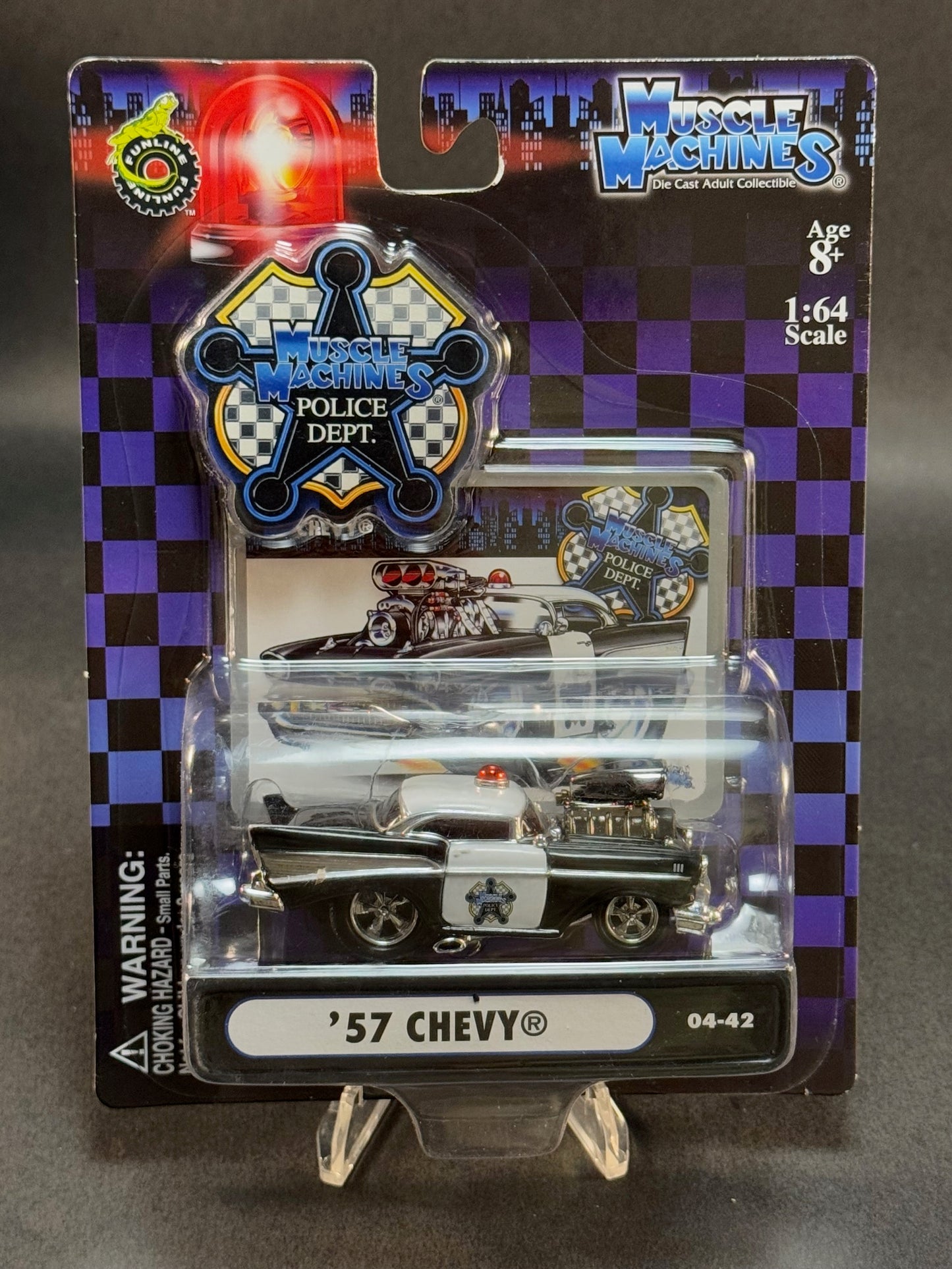 2004 Muscle Machines Police Dept. 04-42 '57 Chevy, Black and White