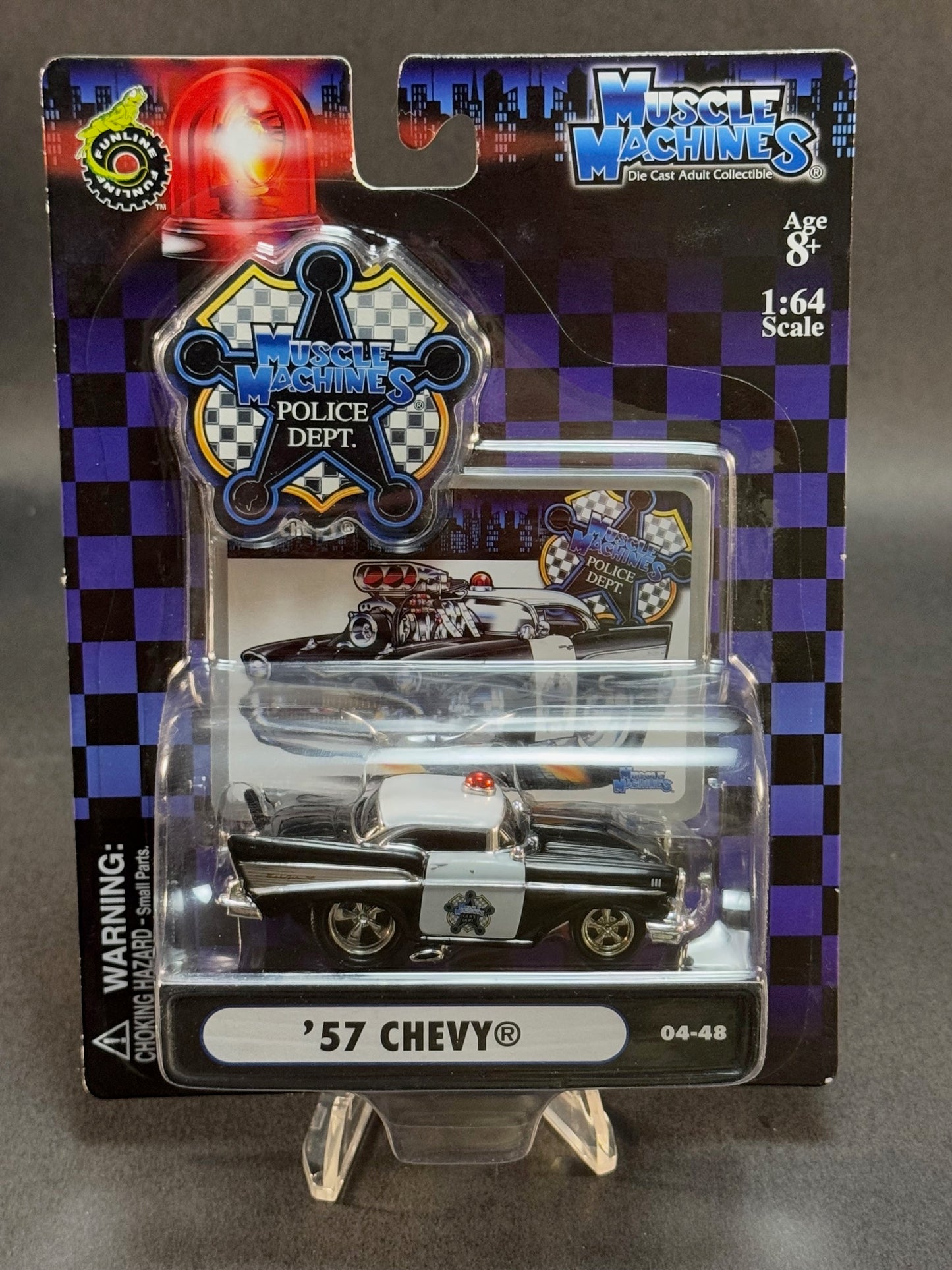 2004 Muscle Machines Police Dept. 04-48 '57 Chevy, Black and White