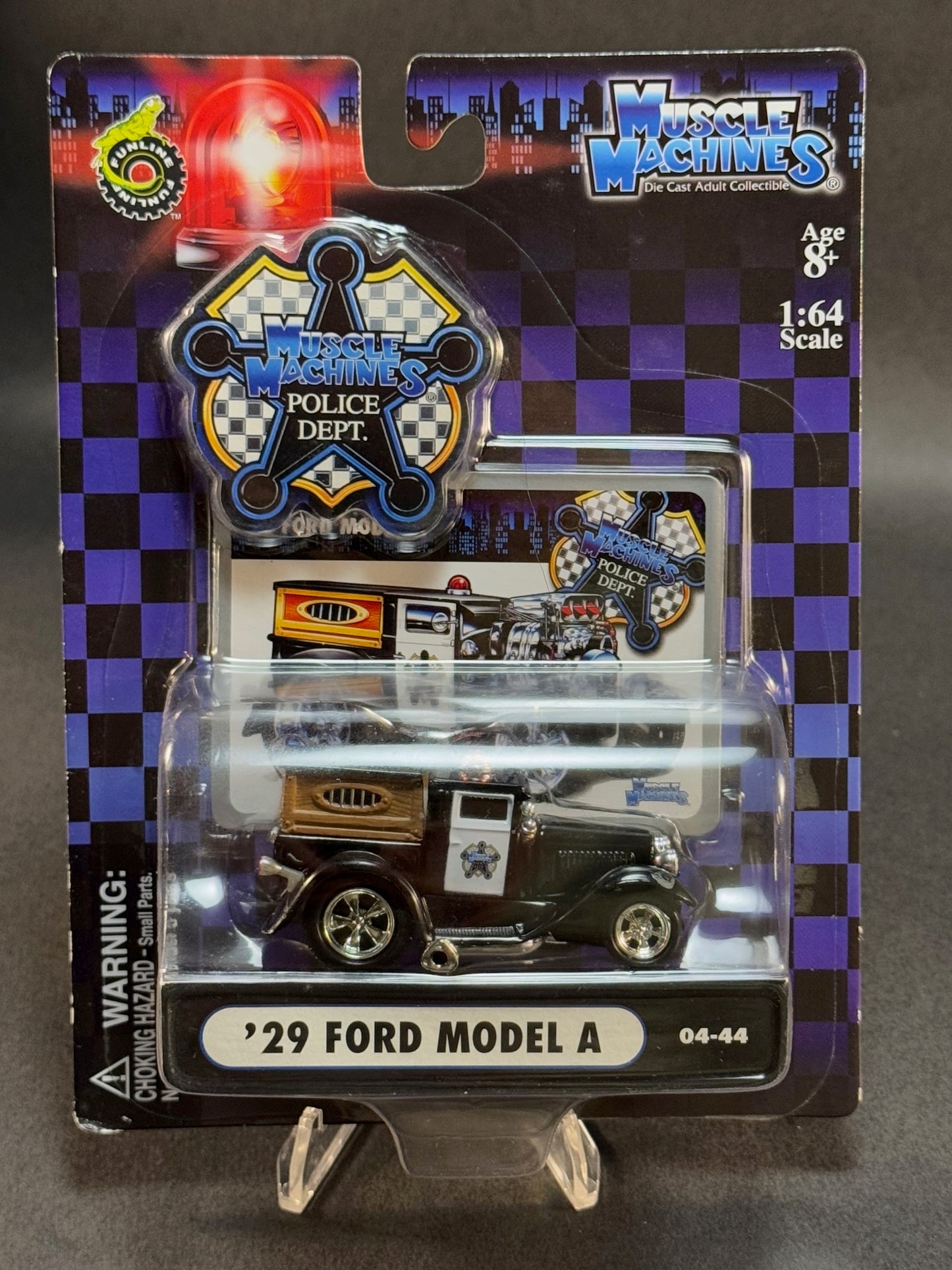 2004 Muscle Machines Police Dept. 04-44 '29 Ford Model A, Black and White