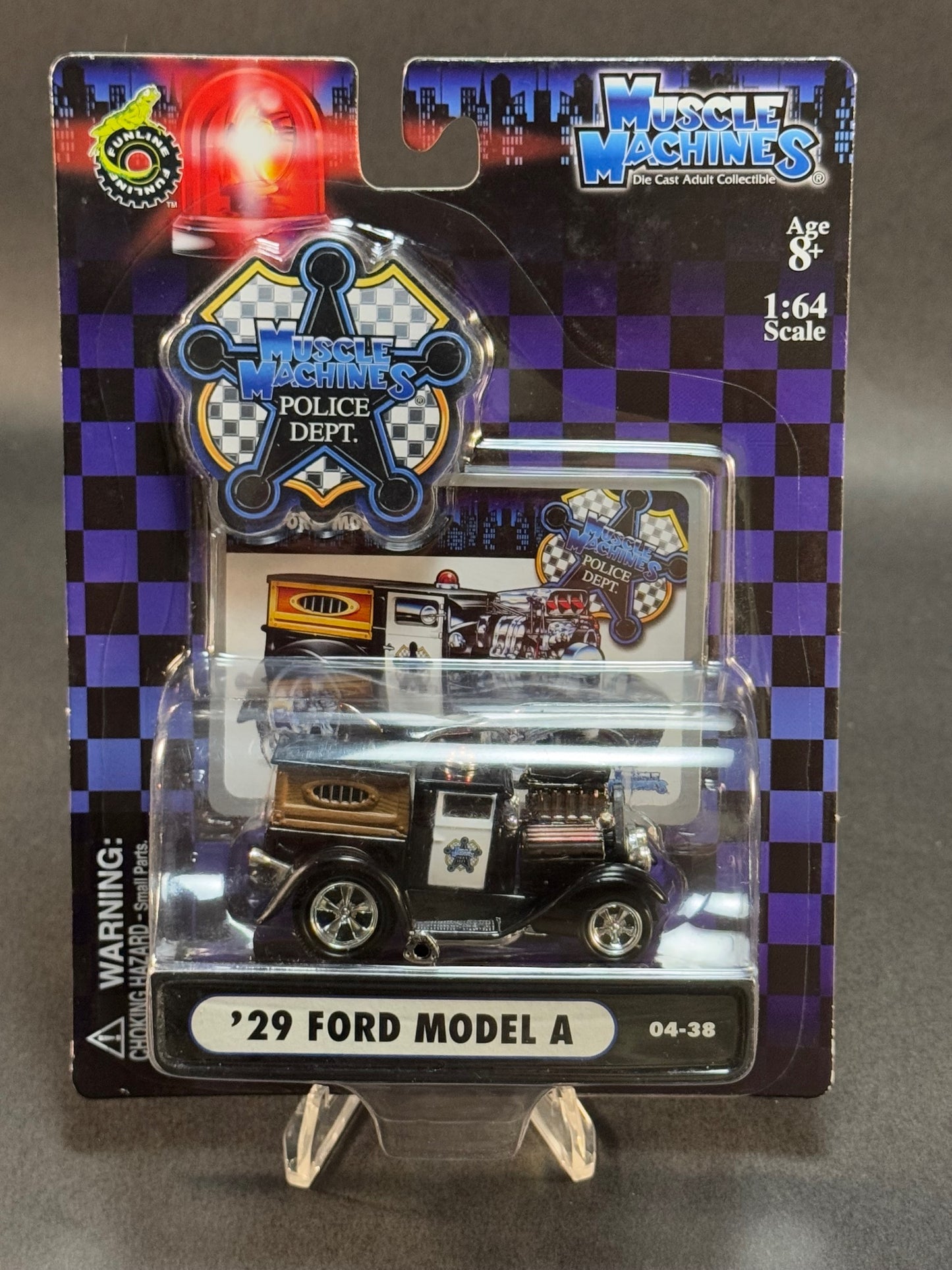2004 Muscle Machines Police Dept. 04-38 '29 Ford Model A, Black and White