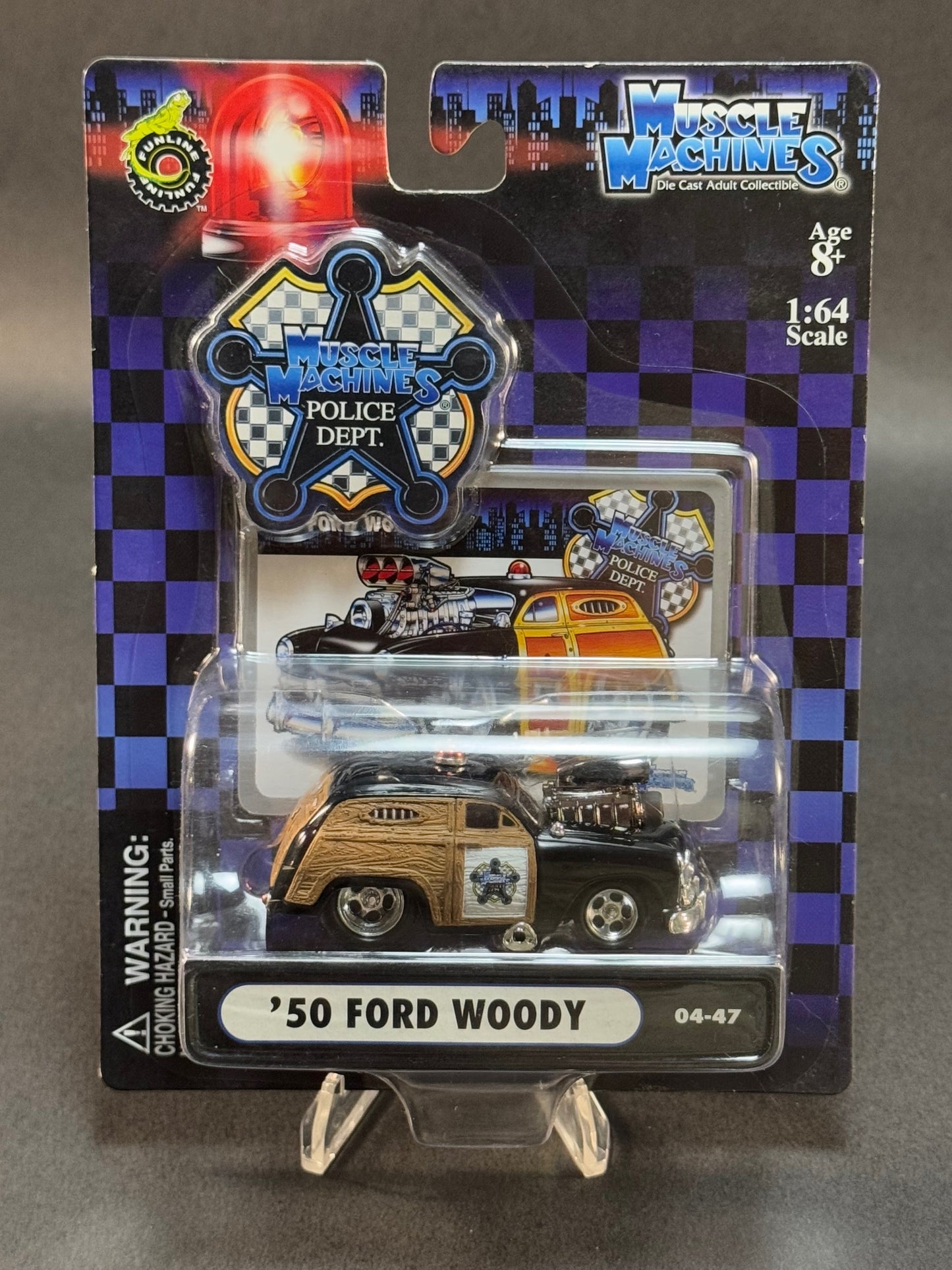 2004 Muscle Machines Police Dept. 04-47 '50 Ford Woody, Black and White