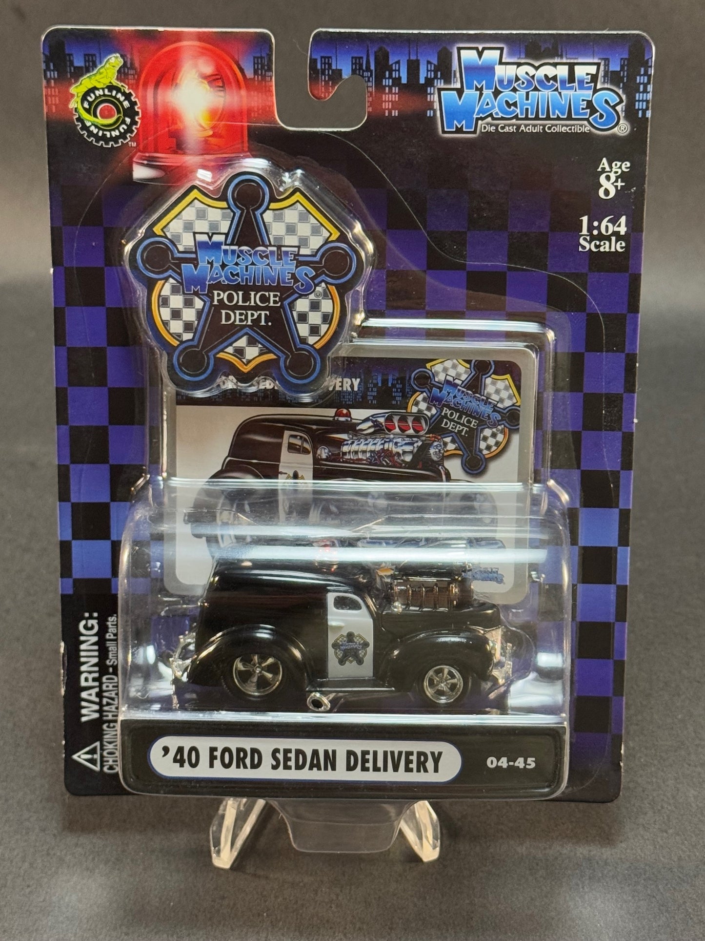 2004 Muscle Machines Police Dept. 04-45 '40 Ford Sedan Delivery, Black and White