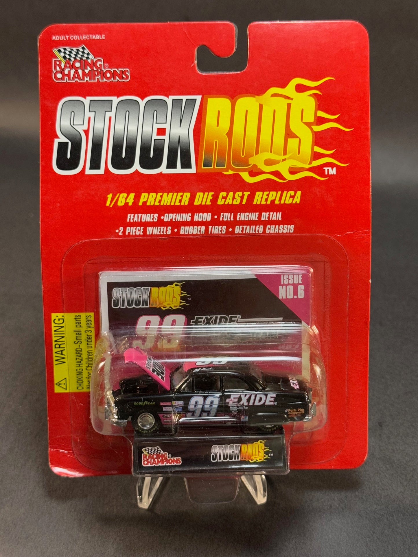 1997 Racing Champions NASCAR Stock Rods #6 Exide 99, Black