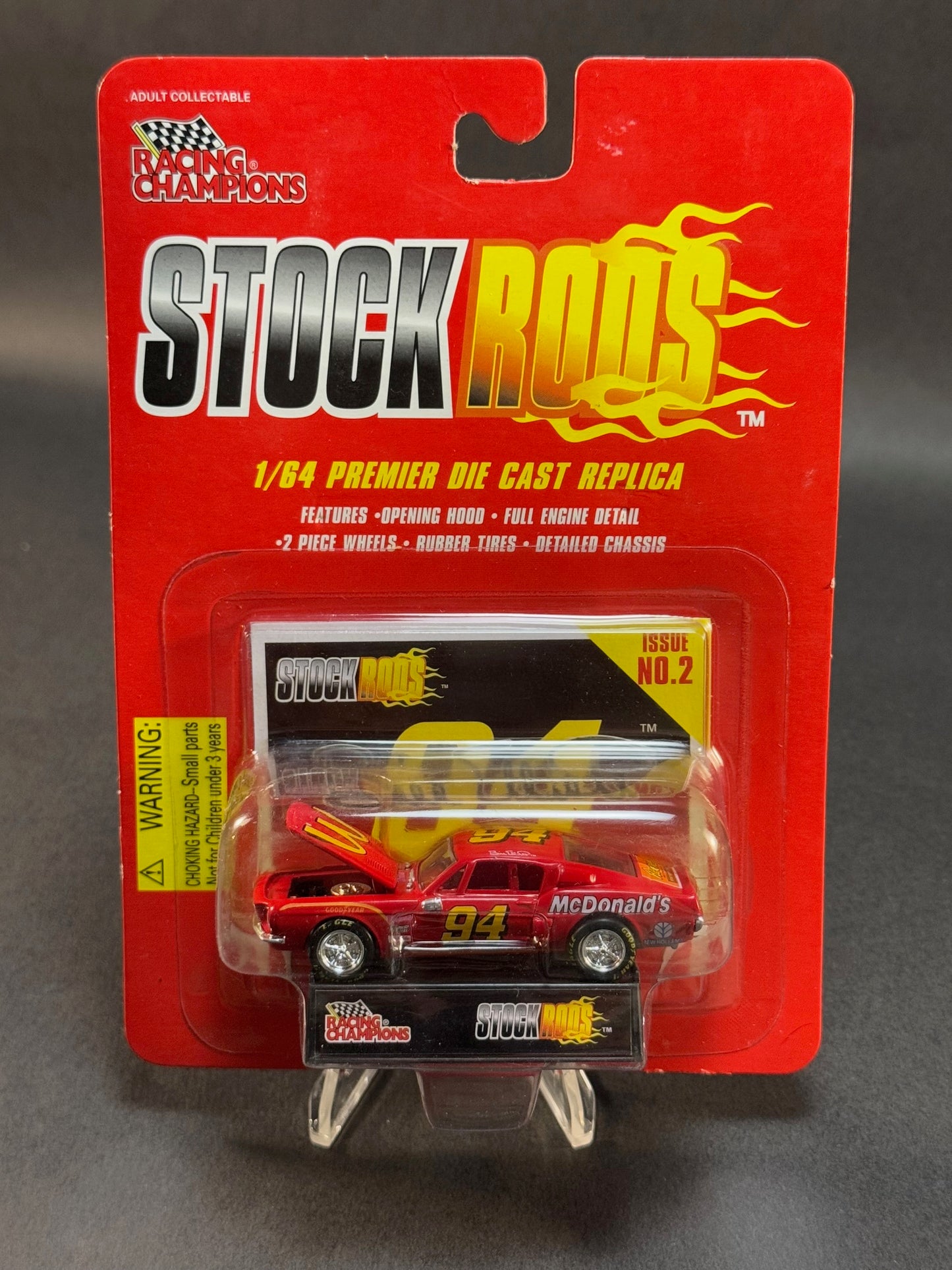 1997 Racing Champions NASCAR Stock Rods #2 McDonald's 94 Bill Elliott, Red