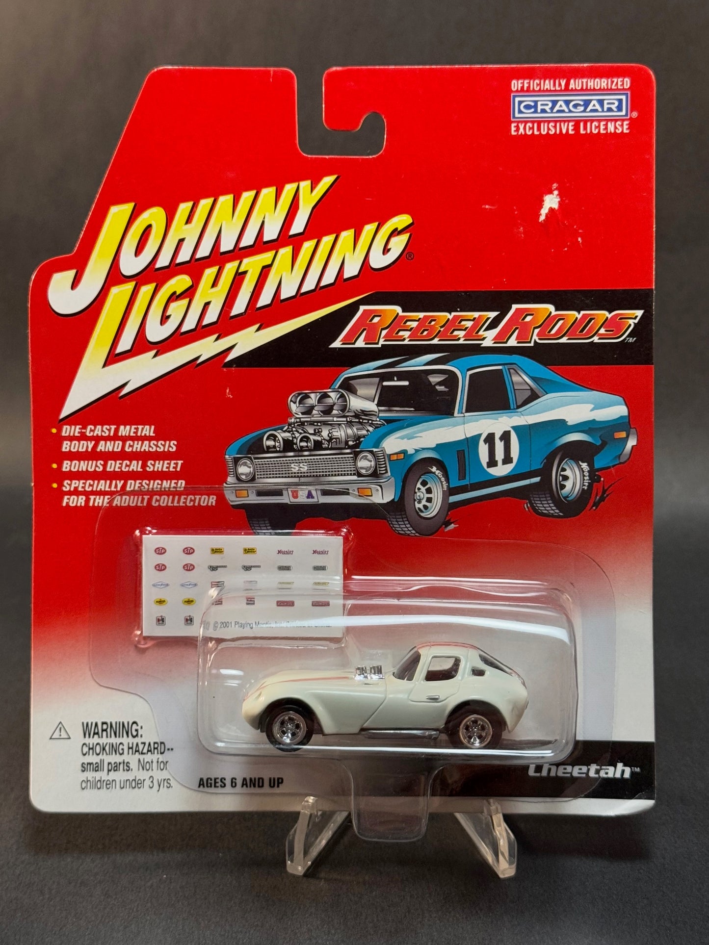 2002 Johnny Lightning Rebel Rods Cheetah, White