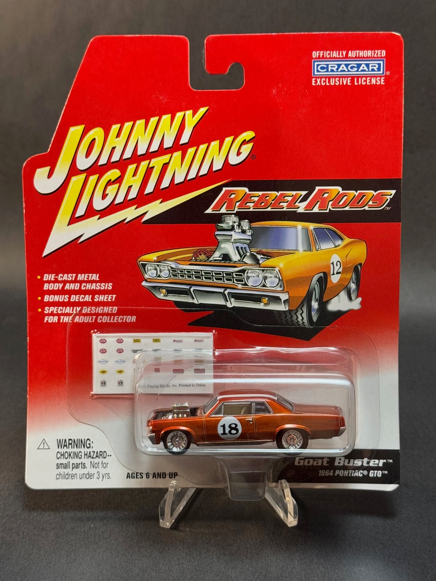 2002 Johnny Lightning Rebel Rods Goat Buster 1964 Pontiac GTO, Copper