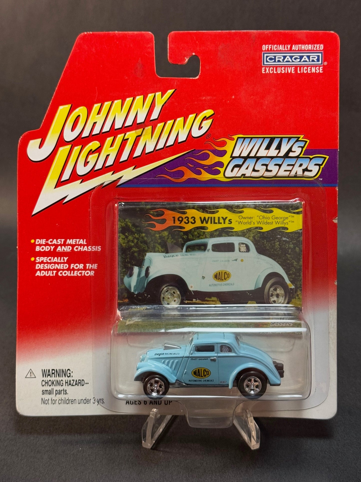 2001 Johnny Lightning Willys Gassers Ohio George's 1933 Willys, Blue