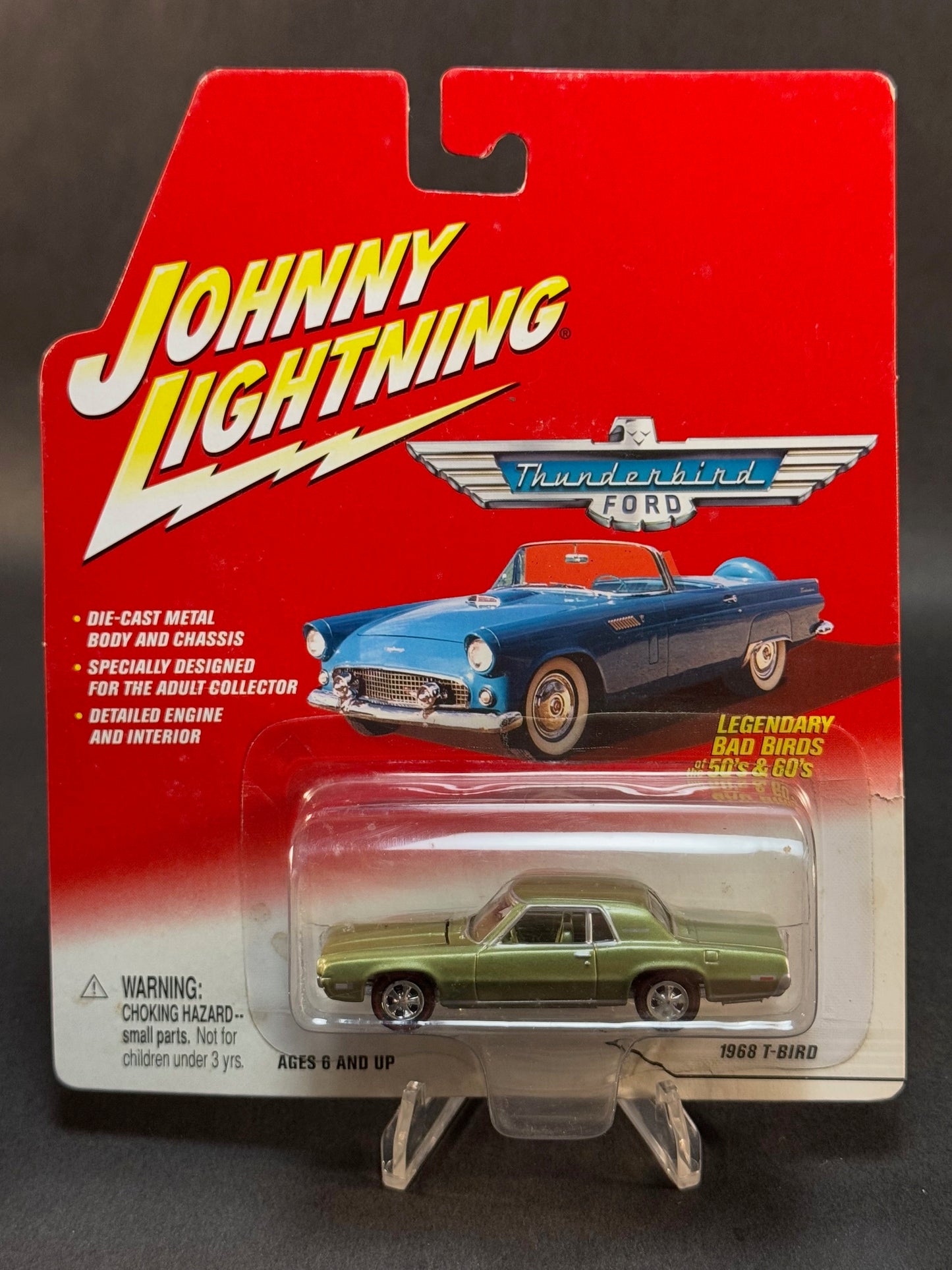 2002 Johnny Lightning Ford Thunderbird Series 1968 T-Bird, Green