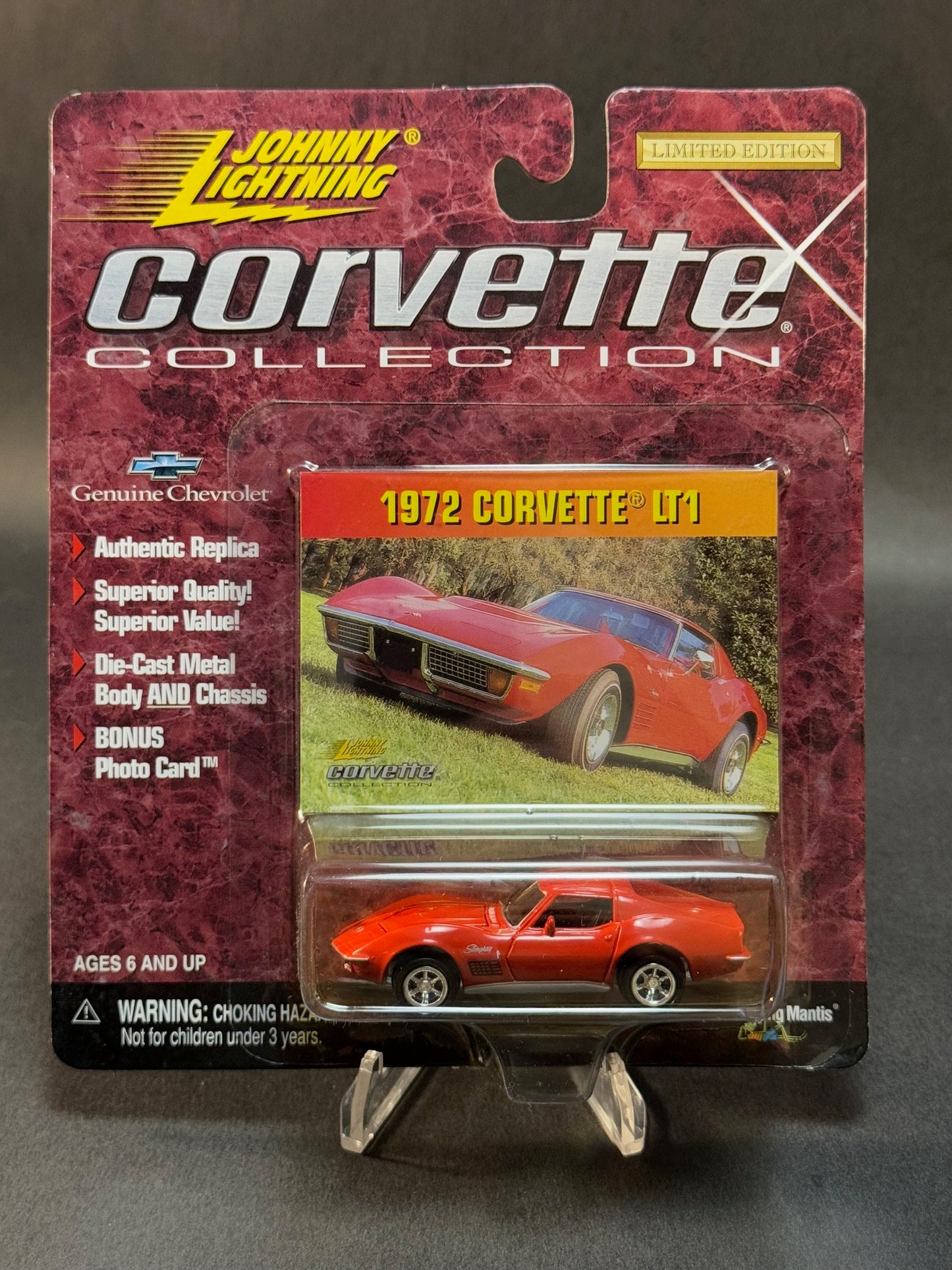 2000 Johnny Lightning Corvette Collection 1972 Corvette LT1, Red
