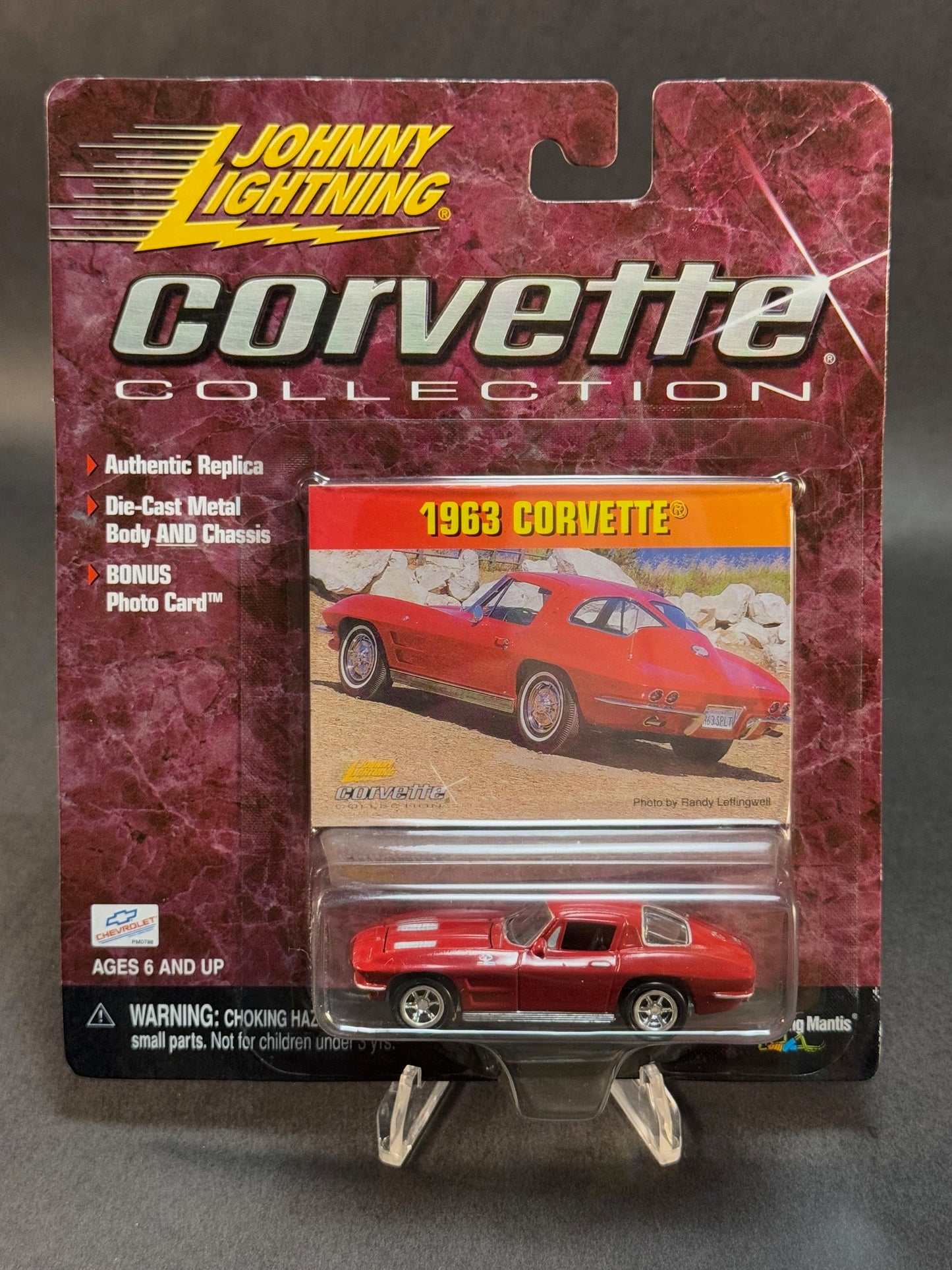 2000 Johnny Lightning Corvette Collection 1963 Corvette, Red