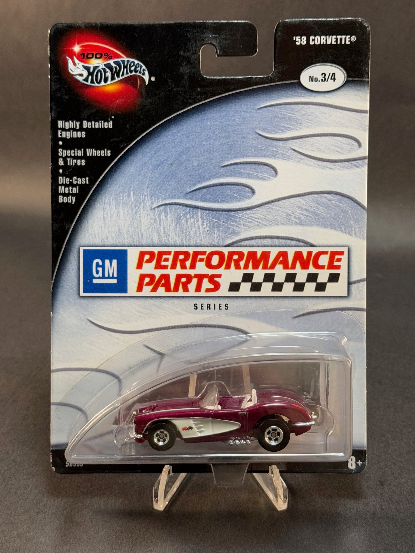 2002 Hot Wheels GM Performance Parts Series #3 '58 Corvette, Maroon