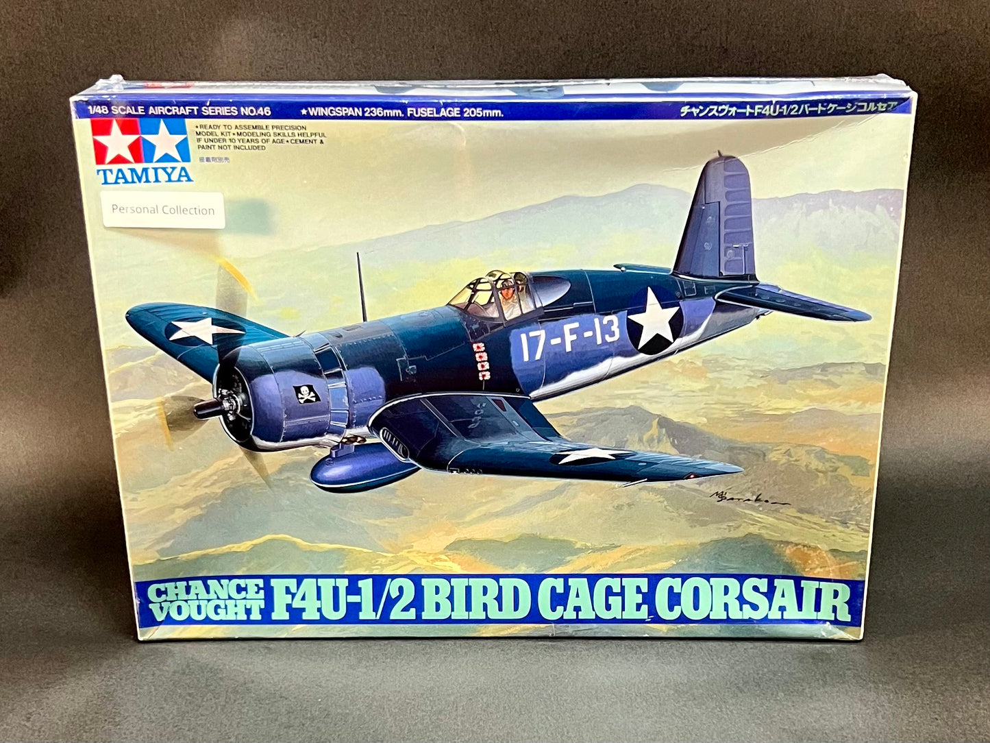 1996 Tamiya Model Kit 61046 1:48 Scale Chance Vought F4U-1/2 Bird Cage Corsair
