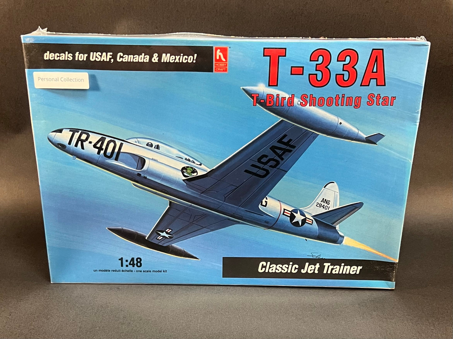 1992 Hobby Craft Model Kit HC1595 1:48 Scale T-33A T-Bird Shooting Star