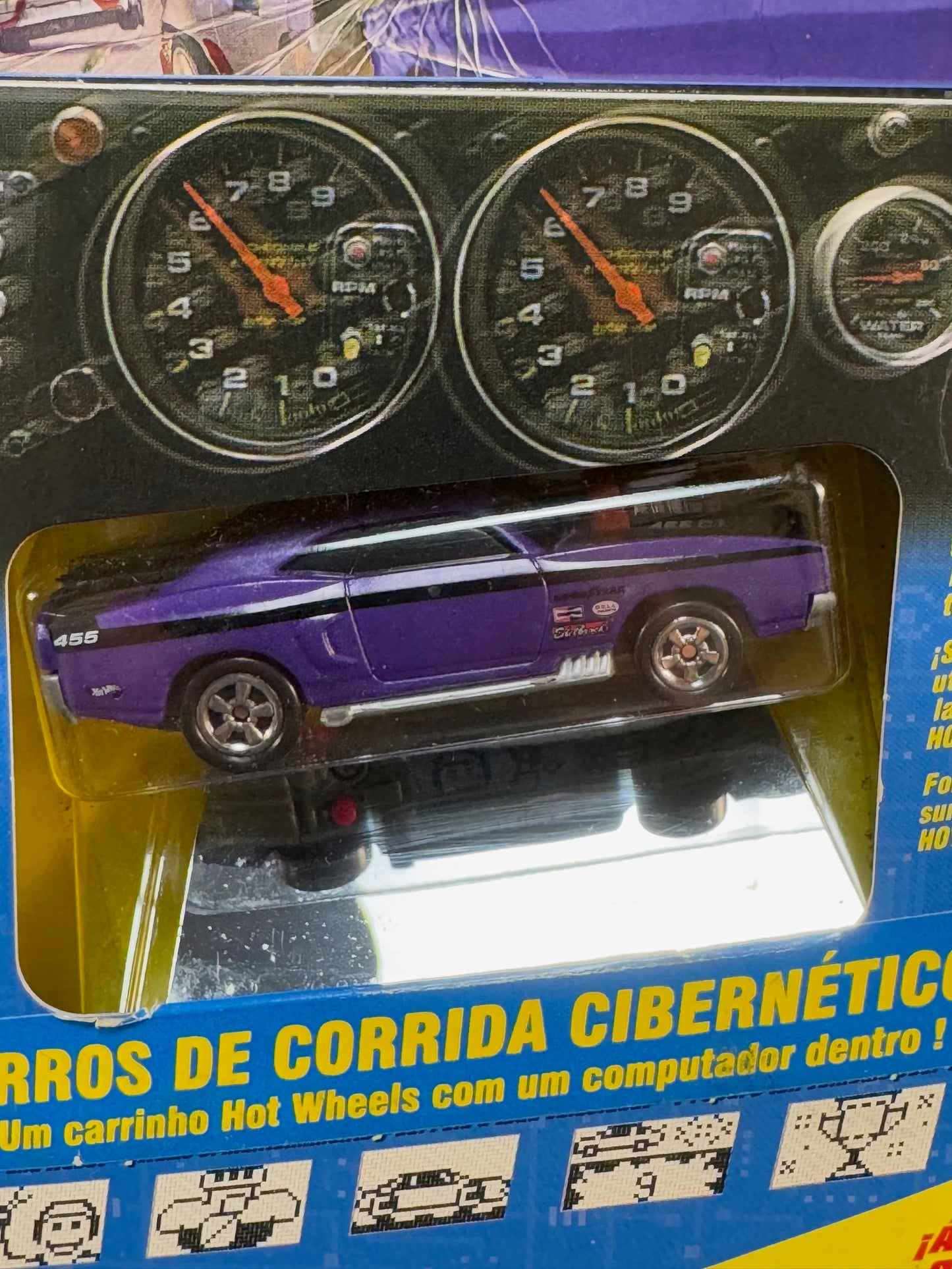 1997 Hot Wheels Cyber Racers 70's Charger Cuda Muscle Car, Purple