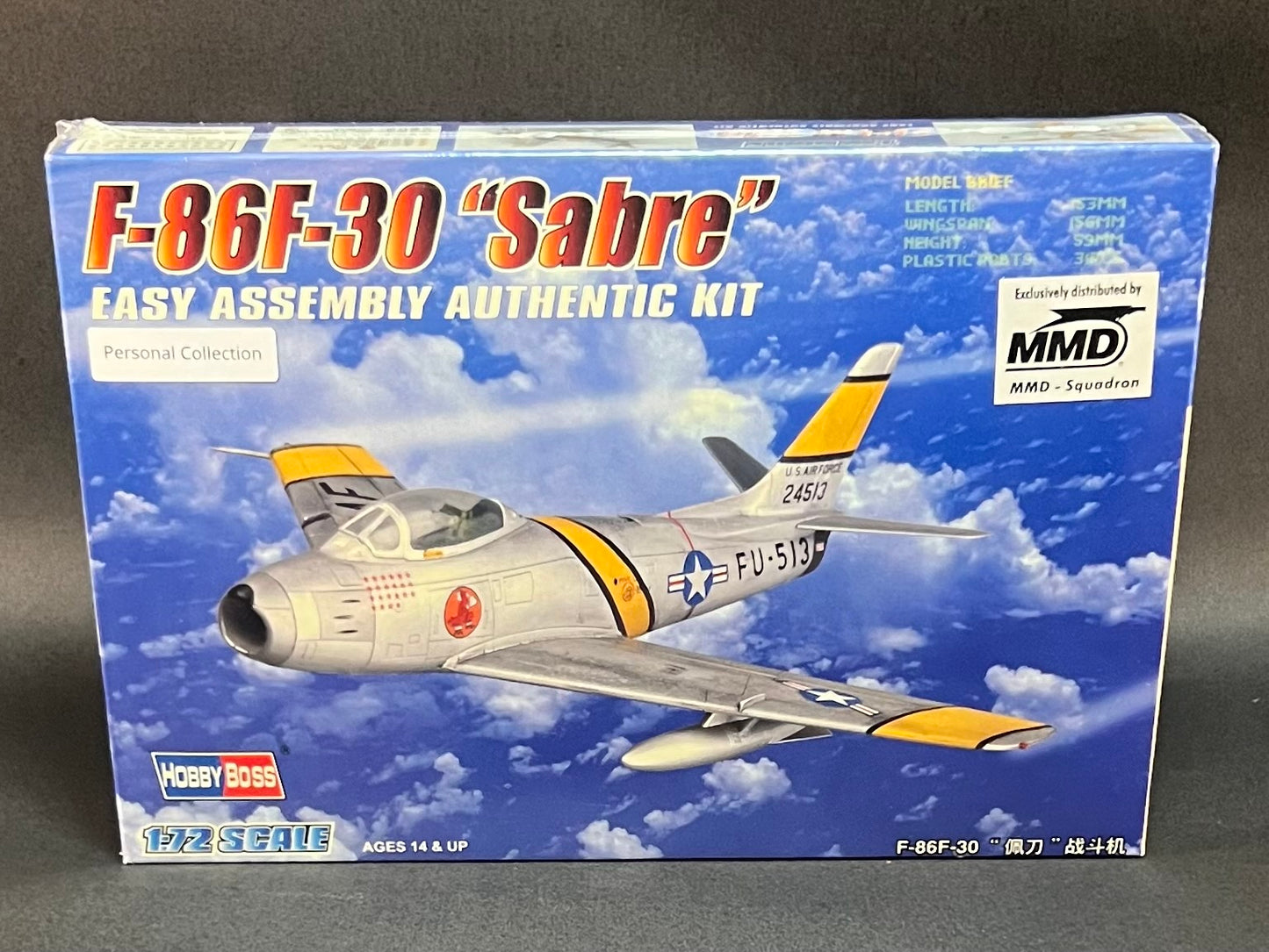 Hobby Boss Model Kit 80258 1:72 Scale F-86F-30 "Sabre"