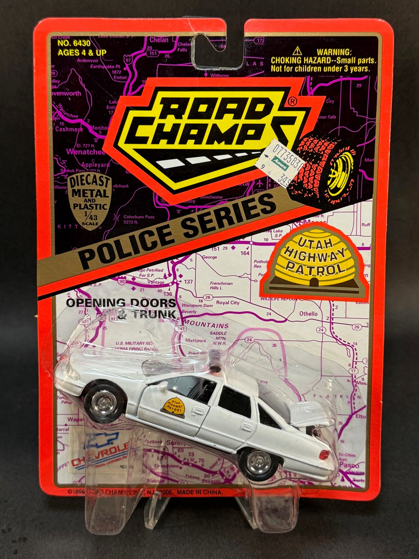 1996 Road Champs State Police Collector's Series Utah Highway Patrol, White